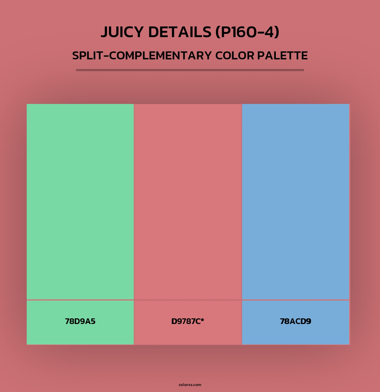 Juicy Details (P160-4) - Split-Complementary Color Palette