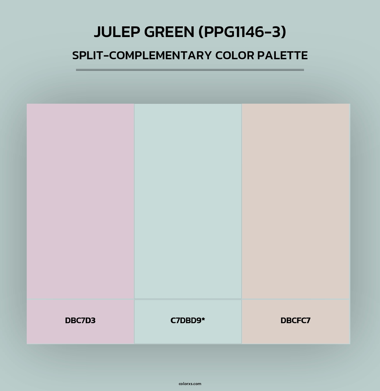 Julep Green (PPG1146-3) - Split-Complementary Color Palette