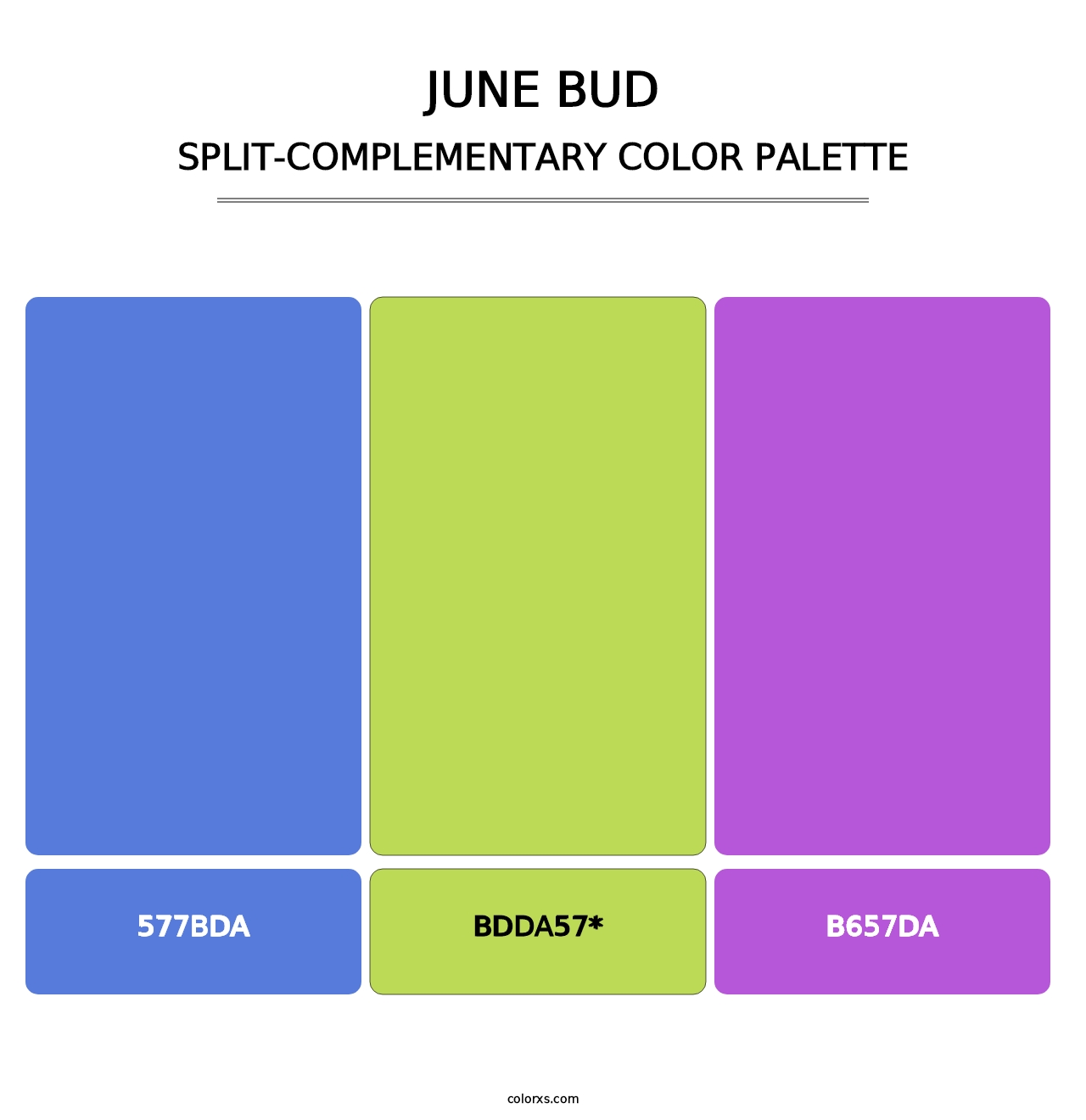 June Bud - Split-Complementary Color Palette