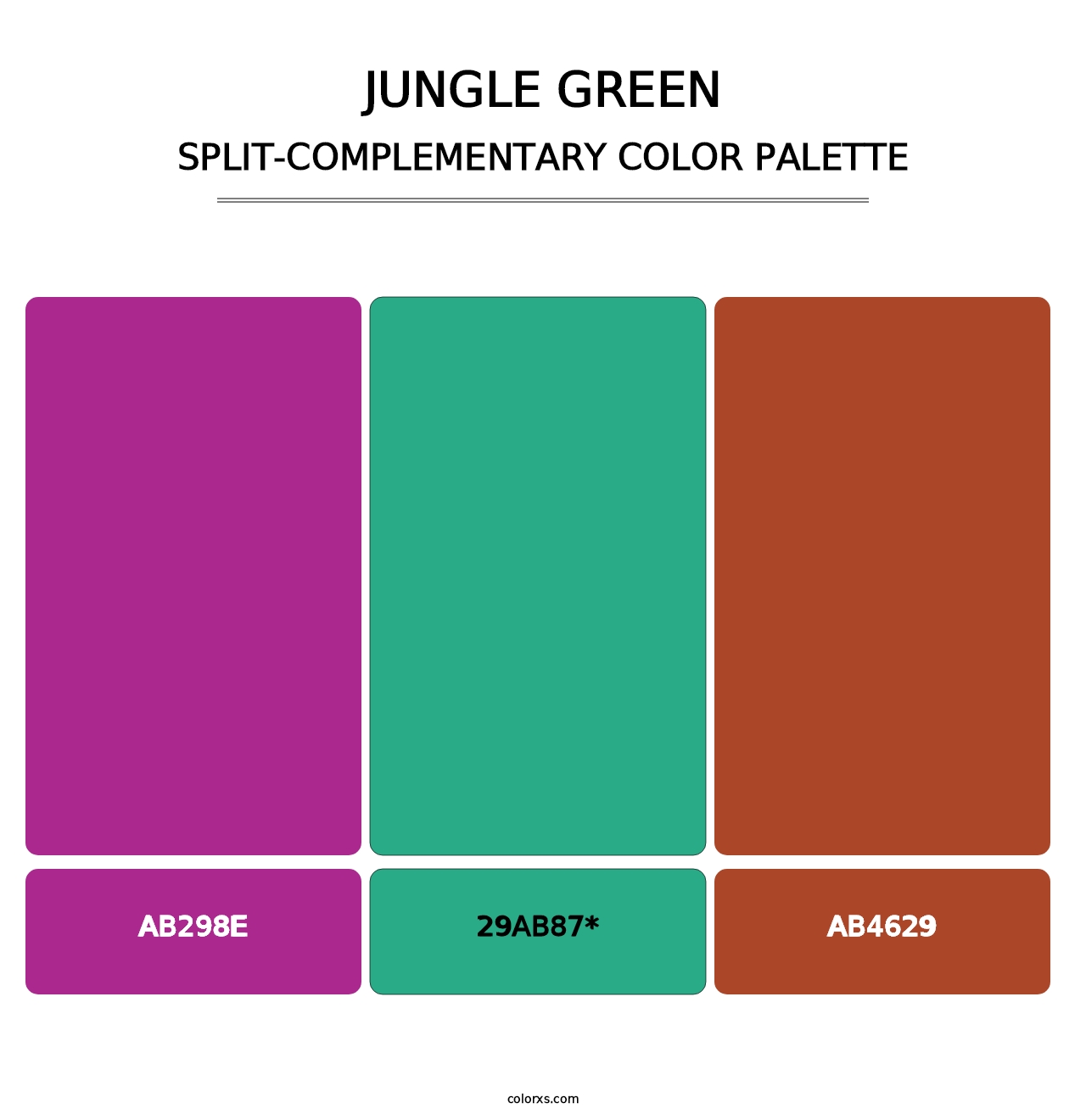 Jungle Green - Split-Complementary Color Palette