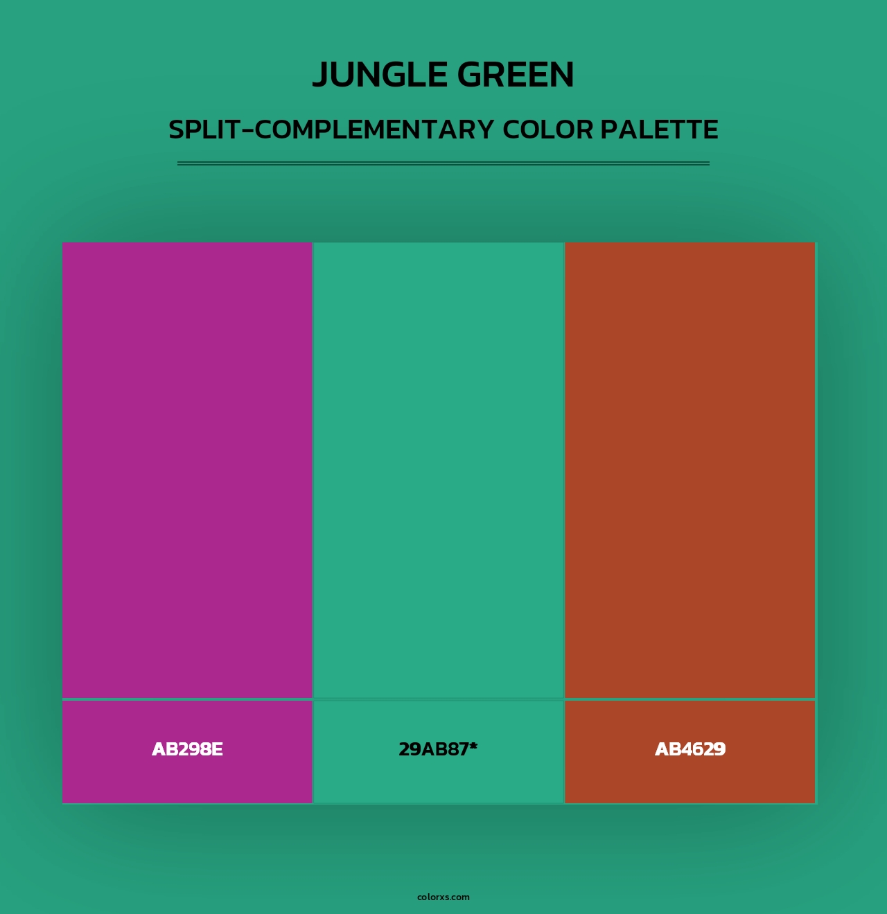 Jungle Green - Split-Complementary Color Palette