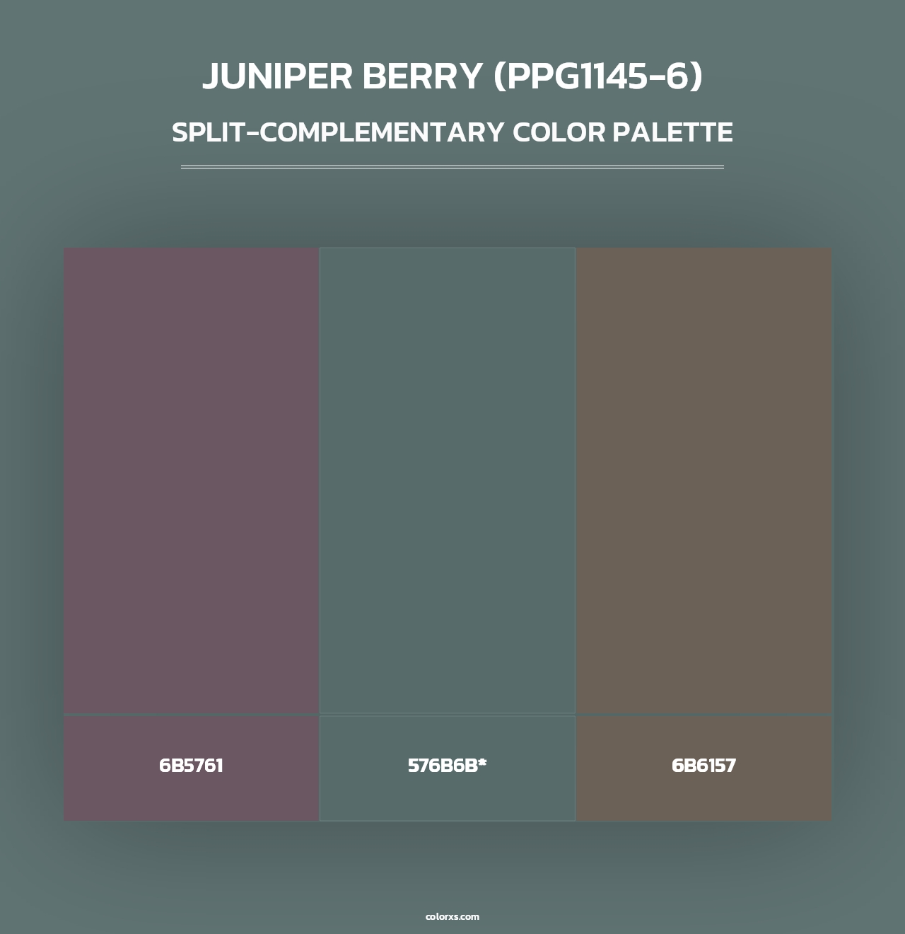 Juniper Berry (PPG1145-6) - Split-Complementary Color Palette