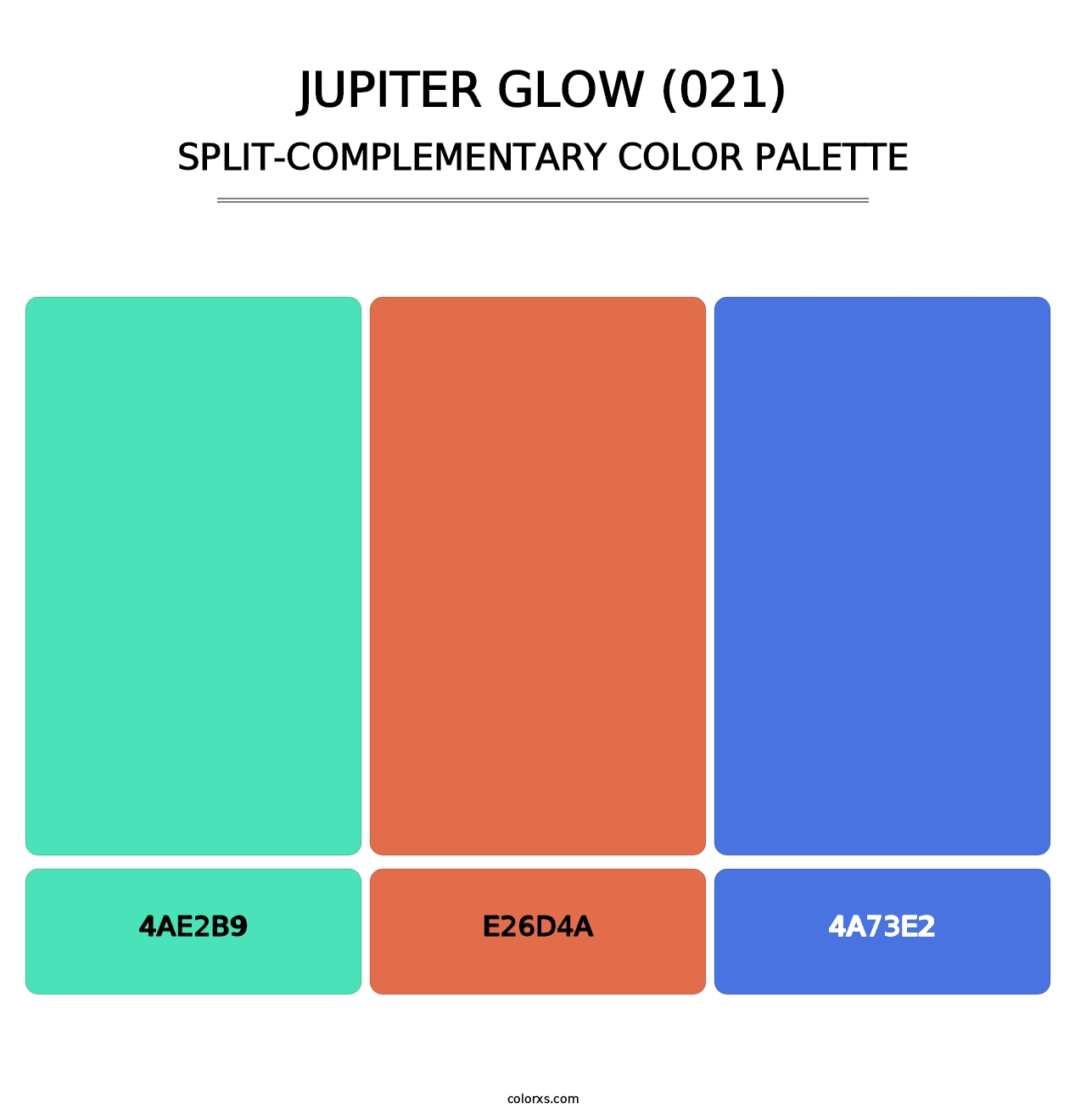 Jupiter Glow (021) - Split-Complementary Color Palette