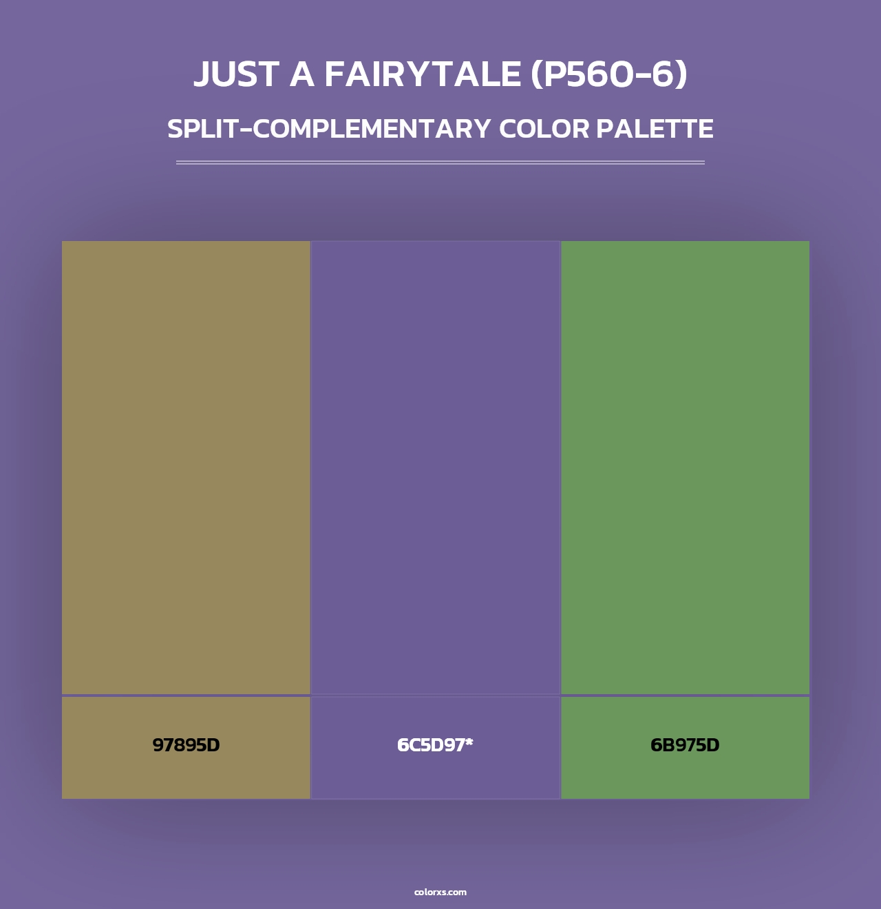 Just A Fairytale (P560-6) - Split-Complementary Color Palette