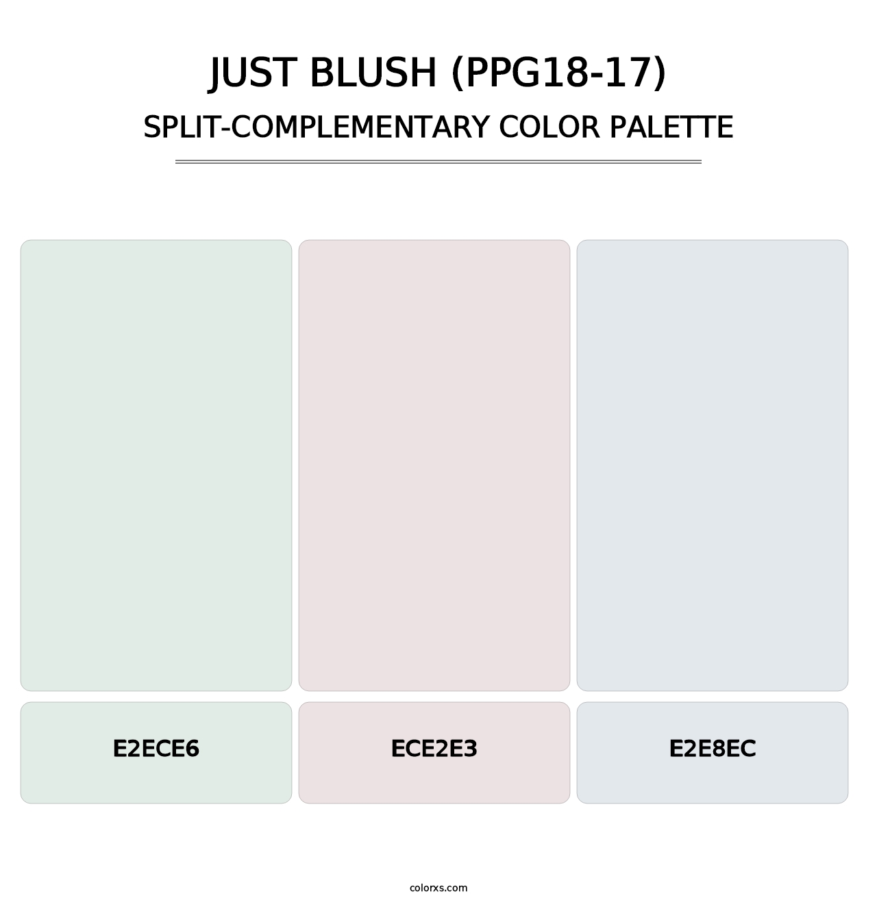 Just Blush (PPG18-17) - Split-Complementary Color Palette