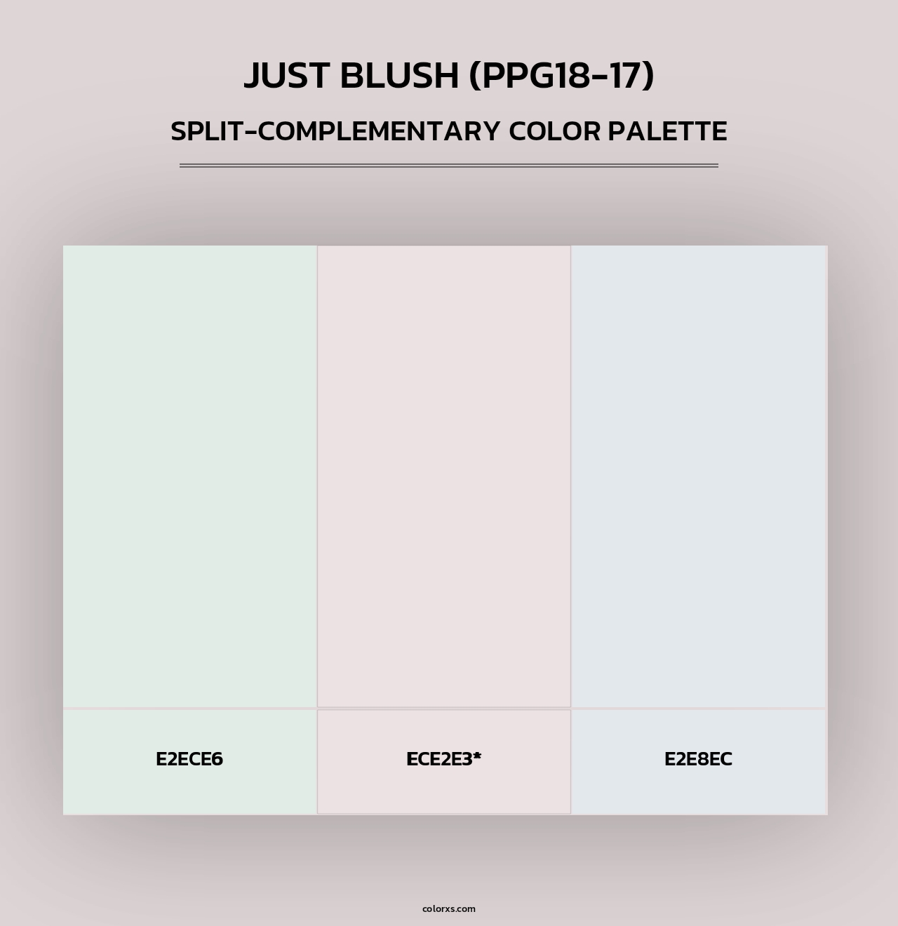 Just Blush (PPG18-17) - Split-Complementary Color Palette