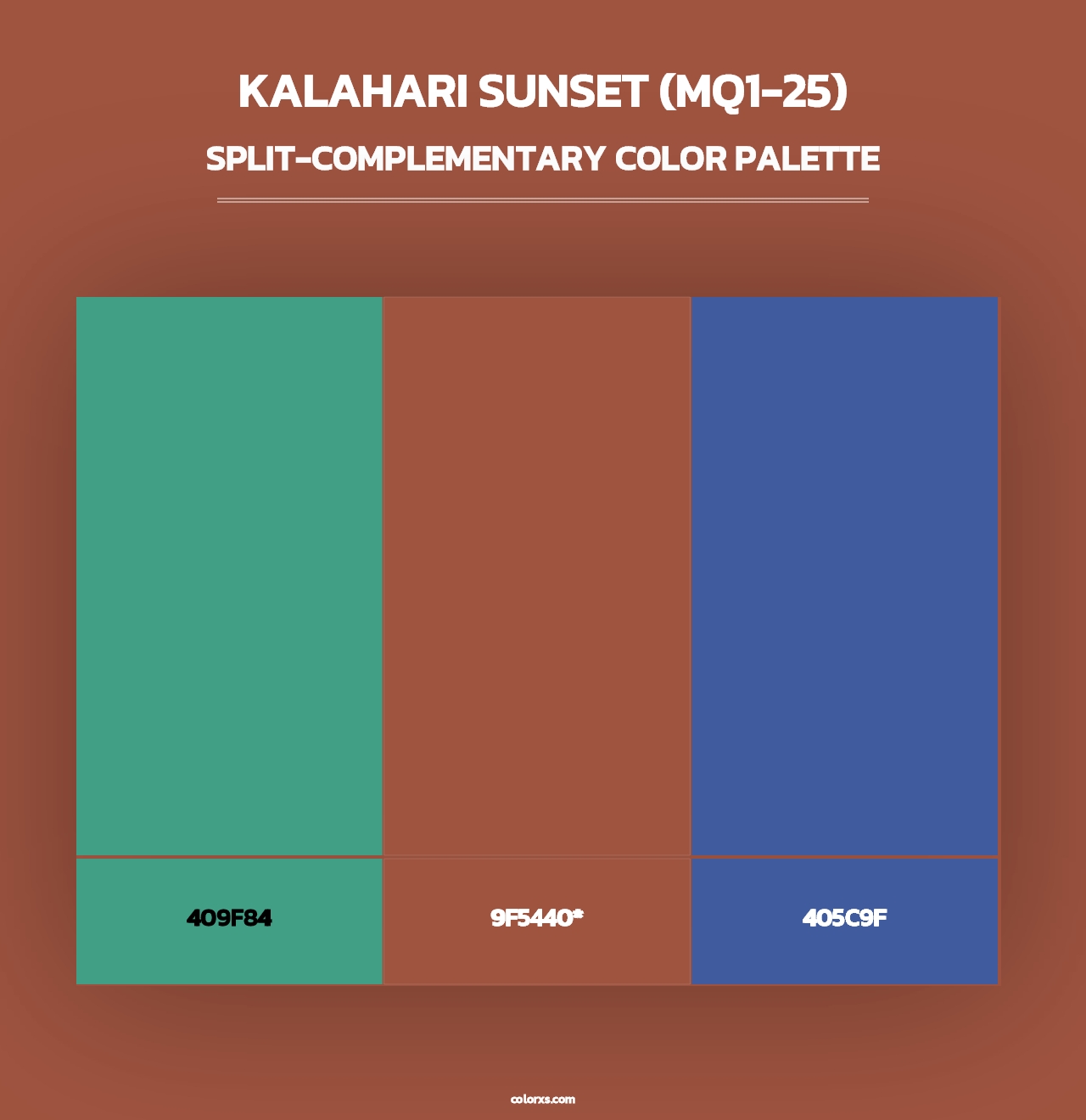 Kalahari Sunset (MQ1-25) - Split-Complementary Color Palette