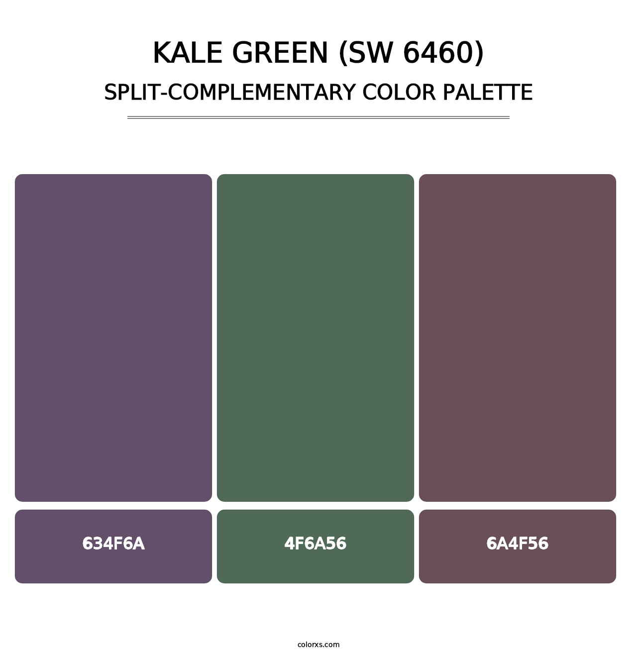 Kale Green (SW 6460) - Split-Complementary Color Palette