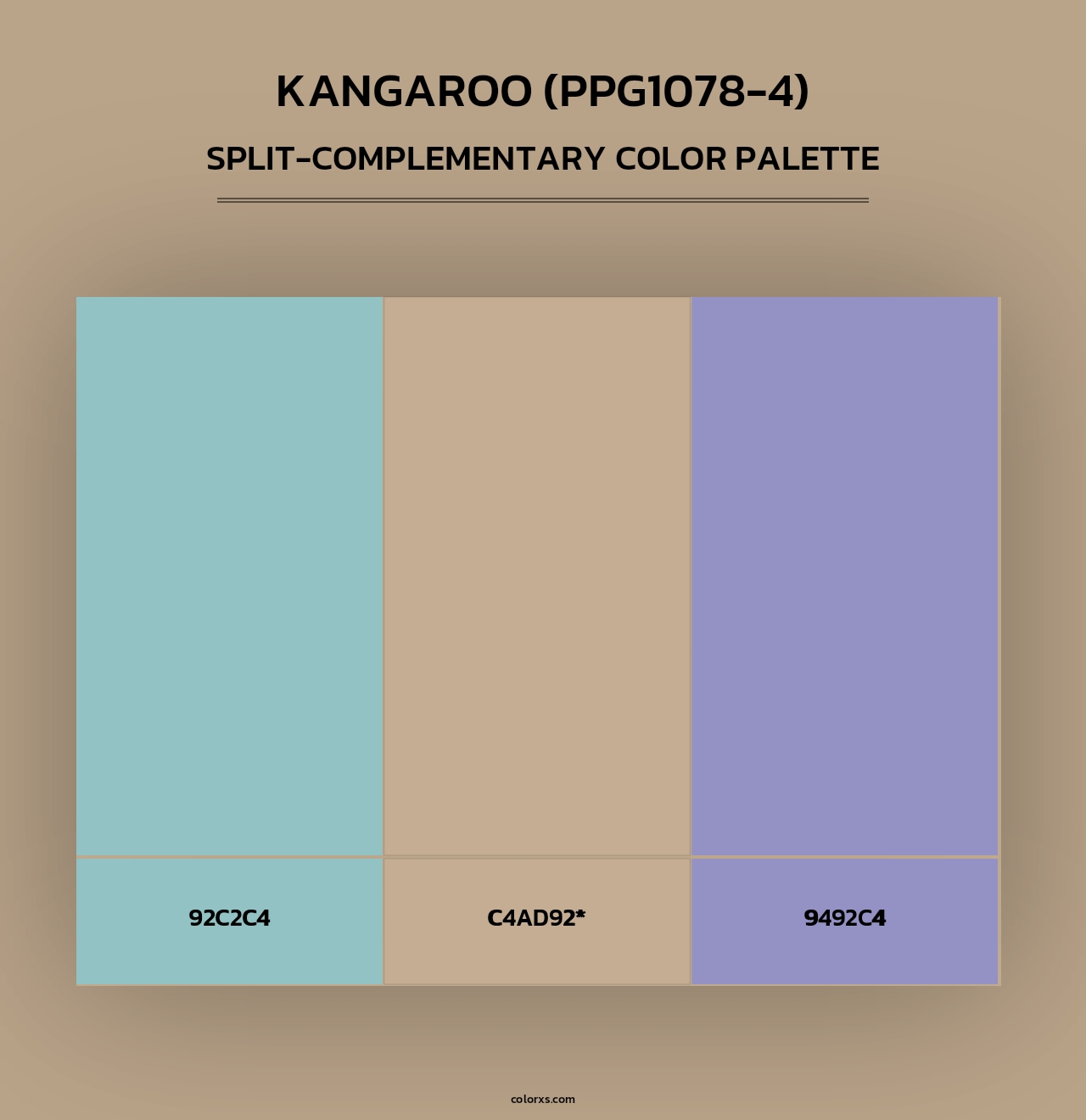 Kangaroo (PPG1078-4) - Split-Complementary Color Palette