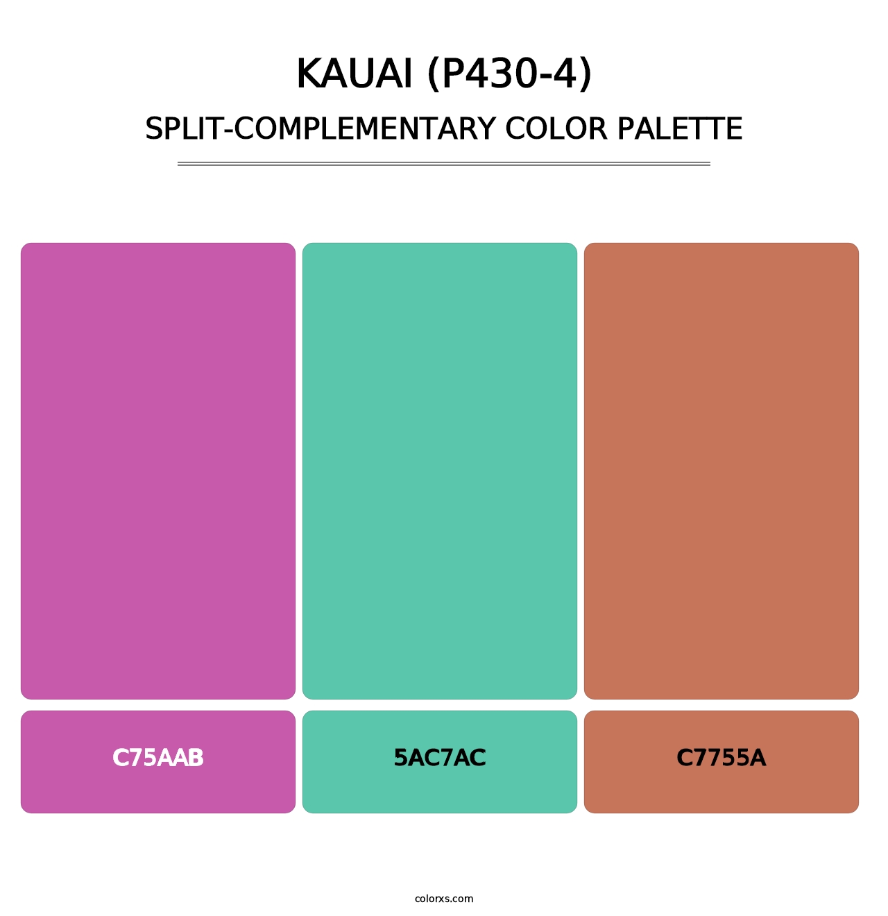 Kauai (P430-4) - Split-Complementary Color Palette
