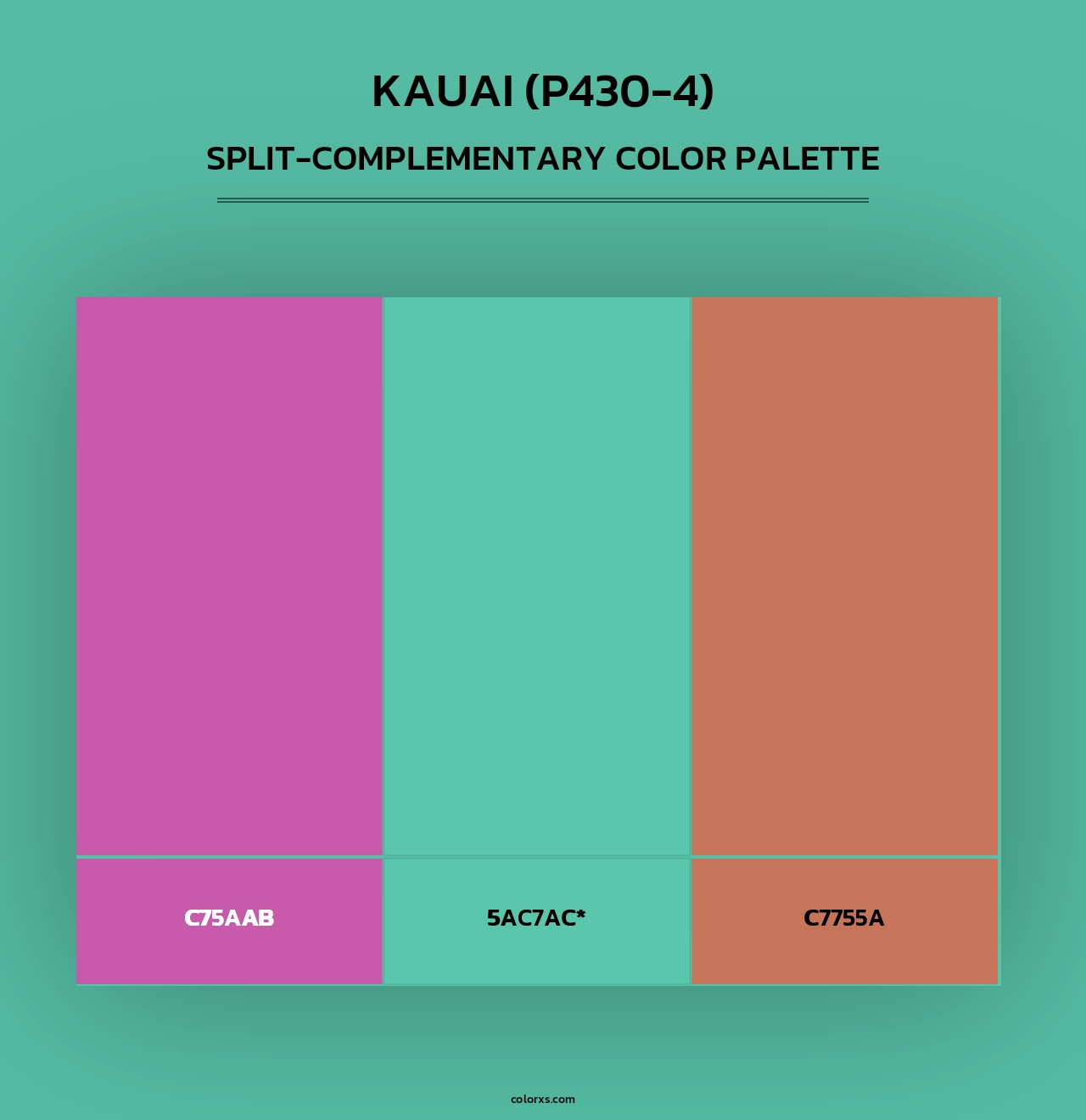 Kauai (P430-4) - Split-Complementary Color Palette
