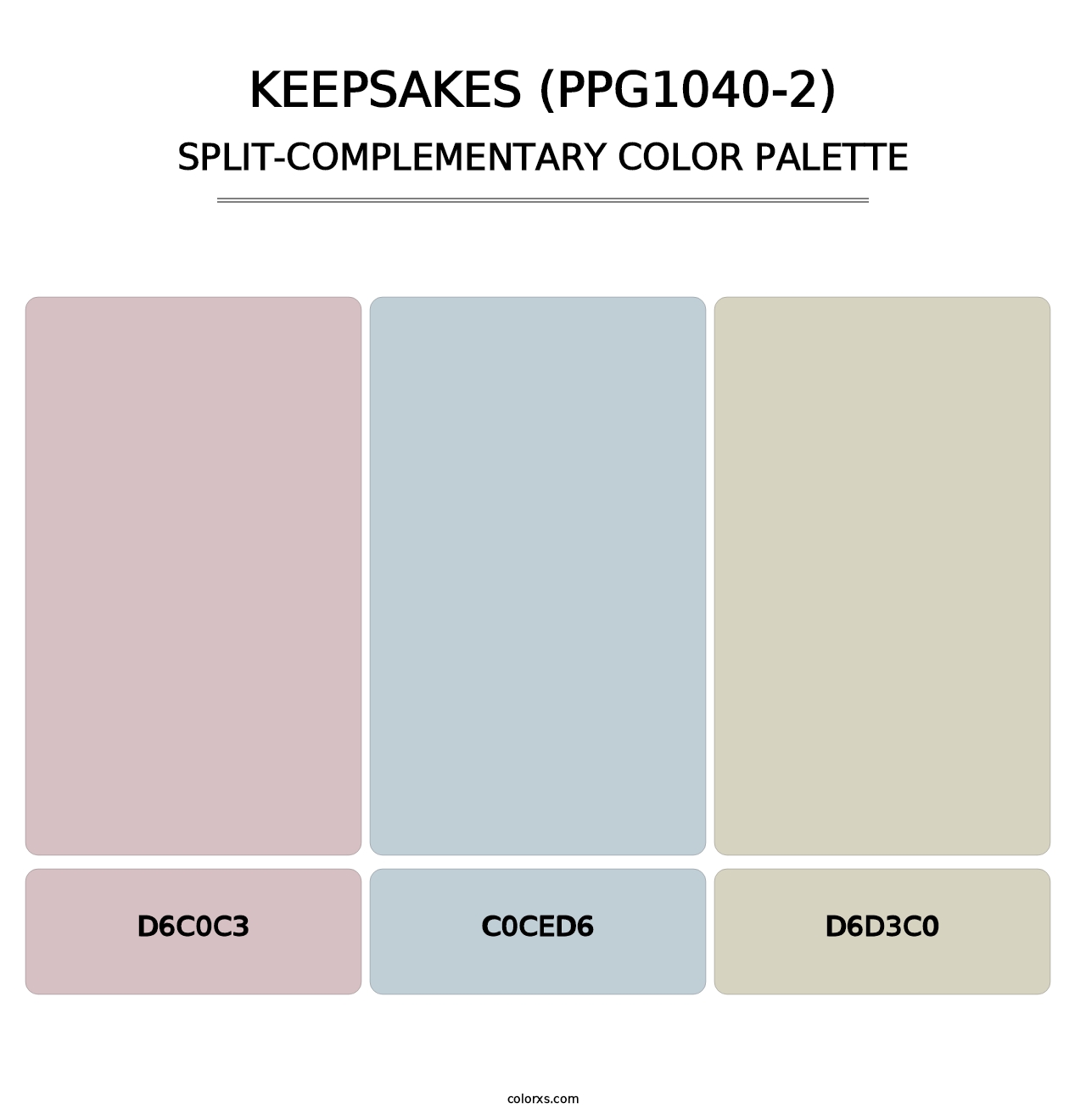 Keepsakes (PPG1040-2) - Split-Complementary Color Palette