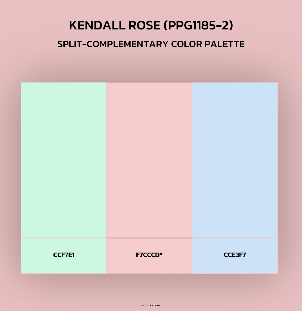 Kendall Rose (PPG1185-2) - Split-Complementary Color Palette