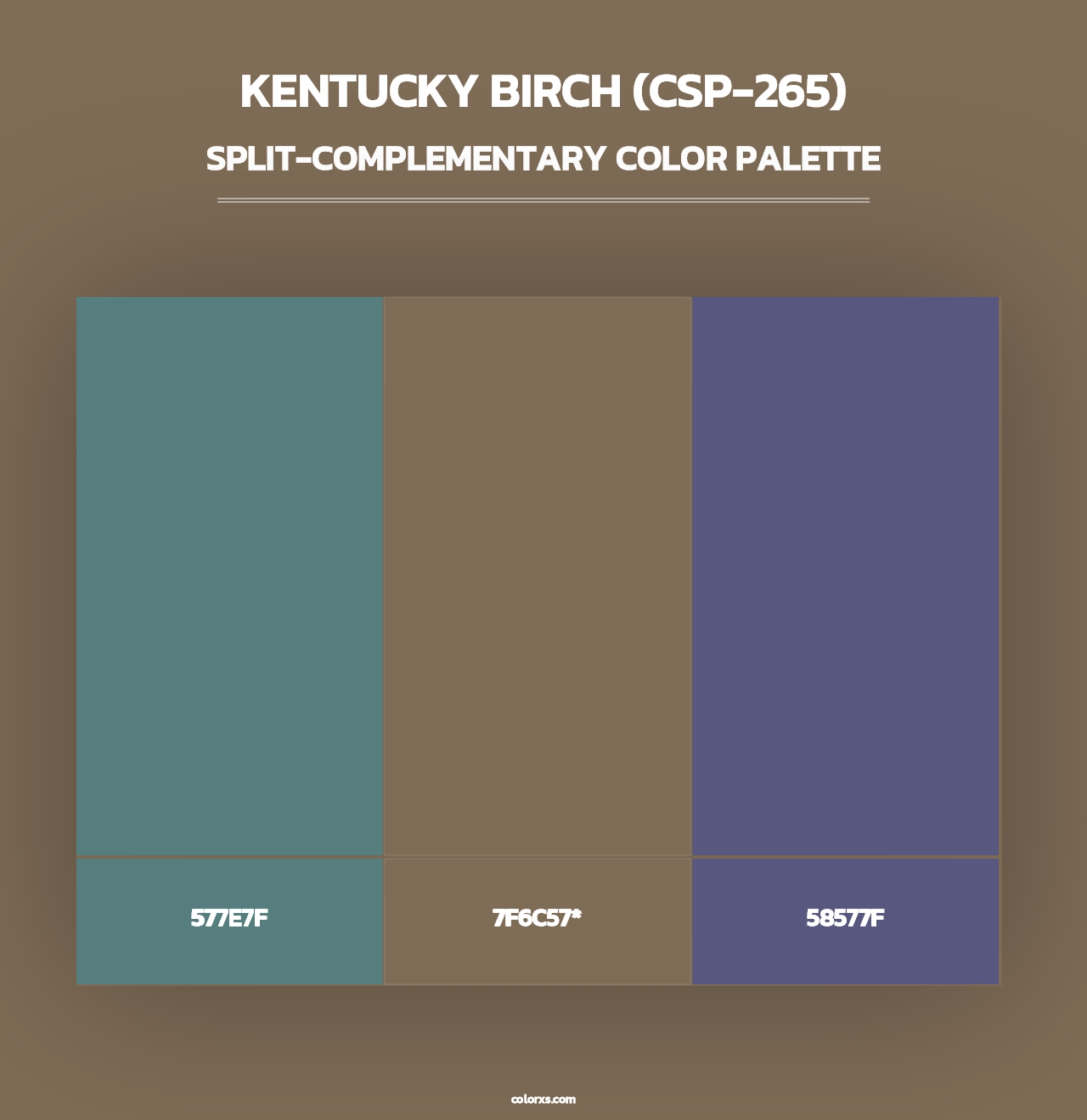 Kentucky Birch (CSP-265) - Split-Complementary Color Palette