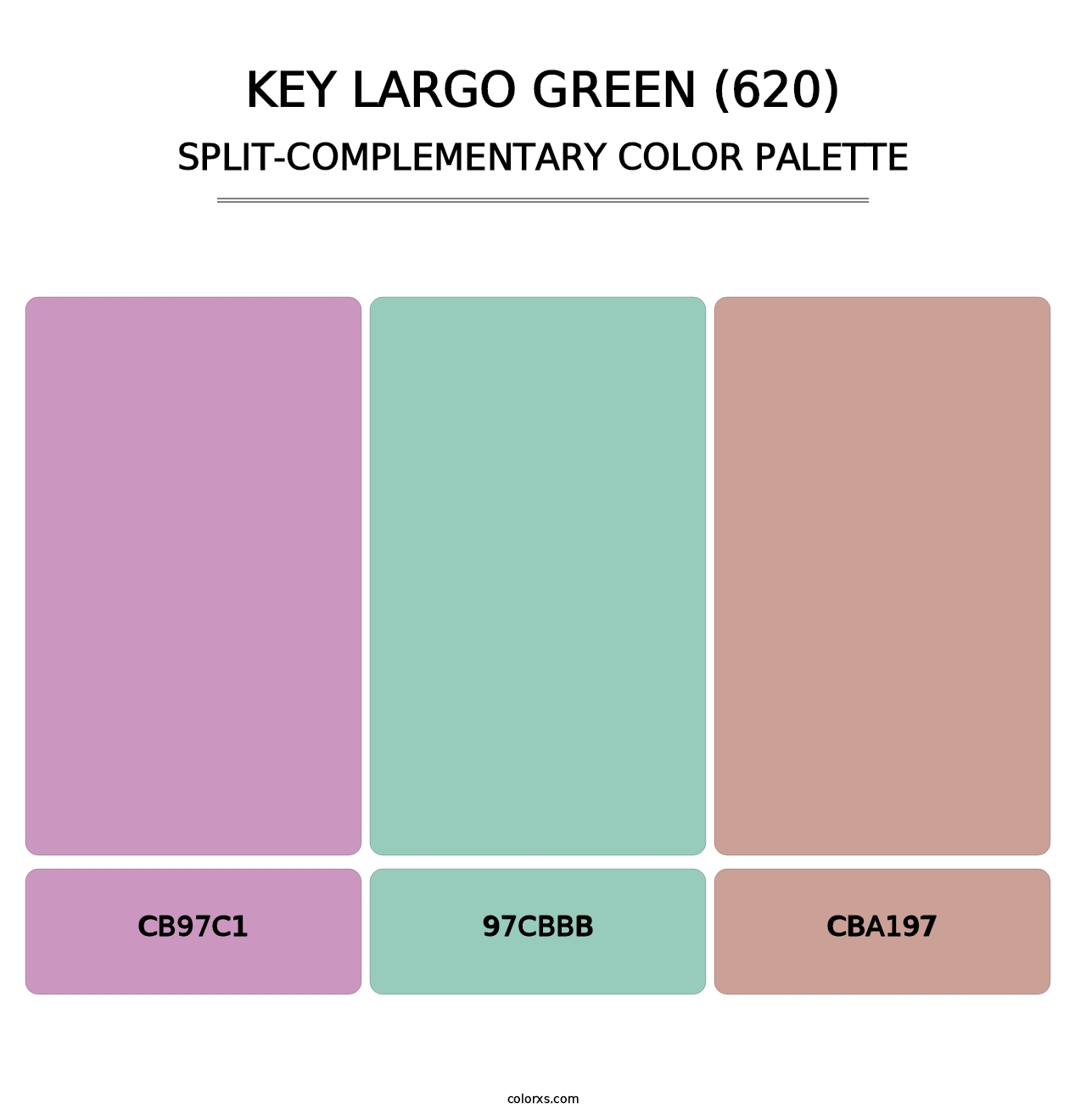 Key Largo Green (620) - Split-Complementary Color Palette