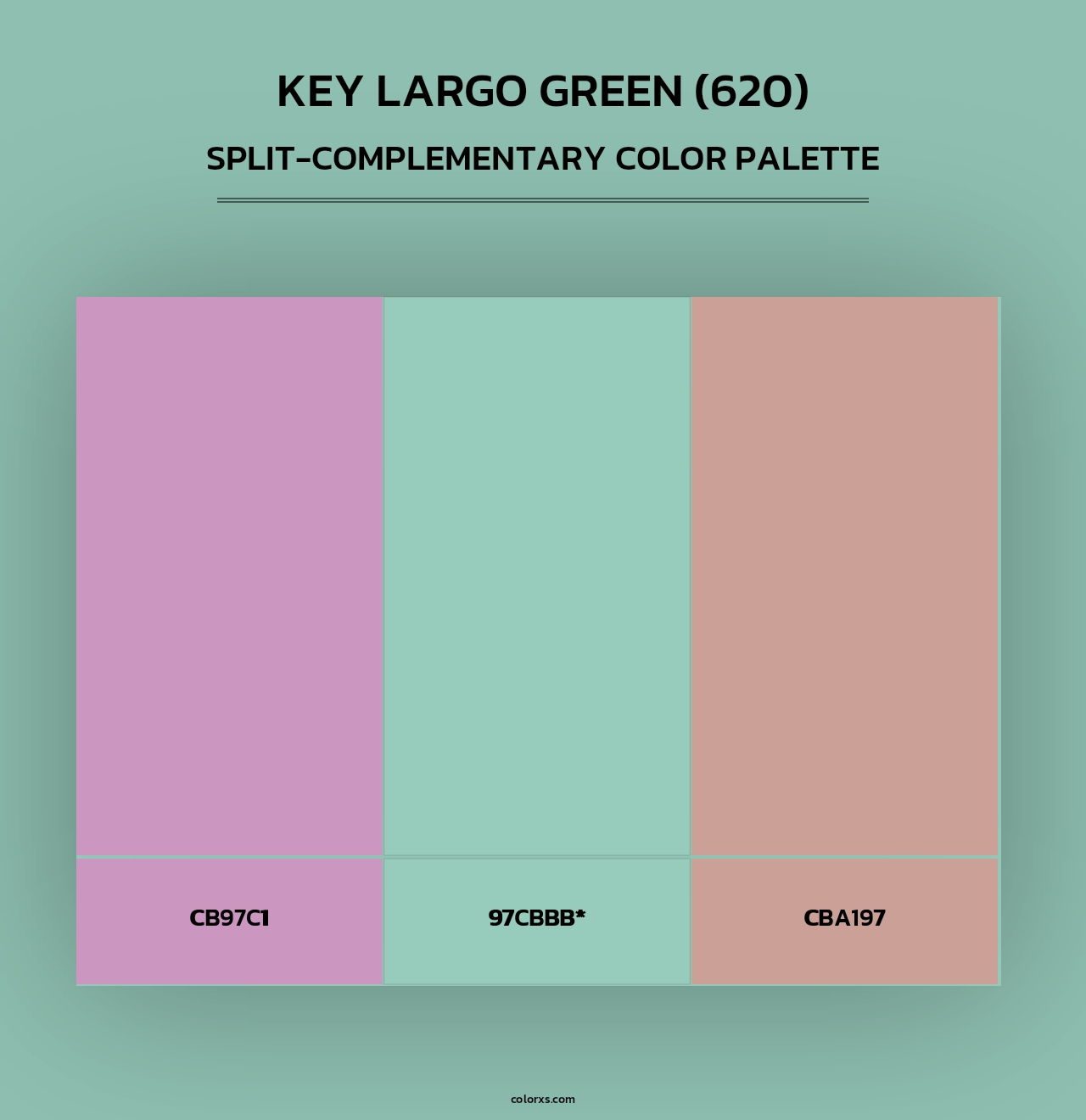 Key Largo Green (620) - Split-Complementary Color Palette