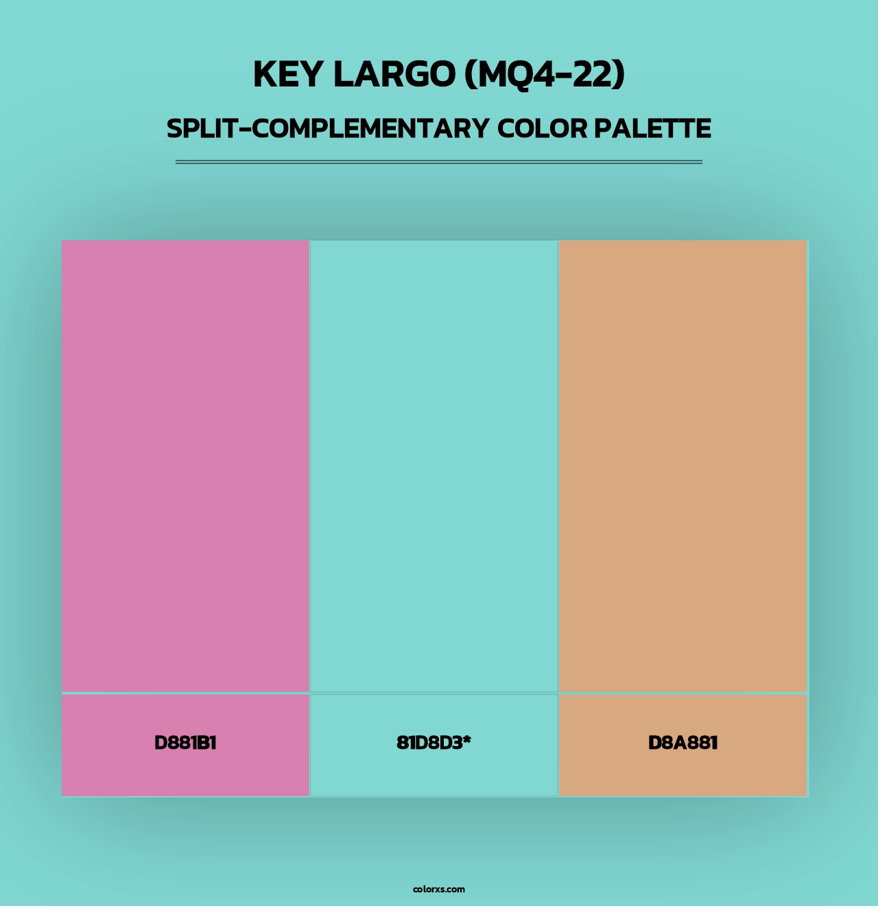 Key Largo (MQ4-22) - Split-Complementary Color Palette