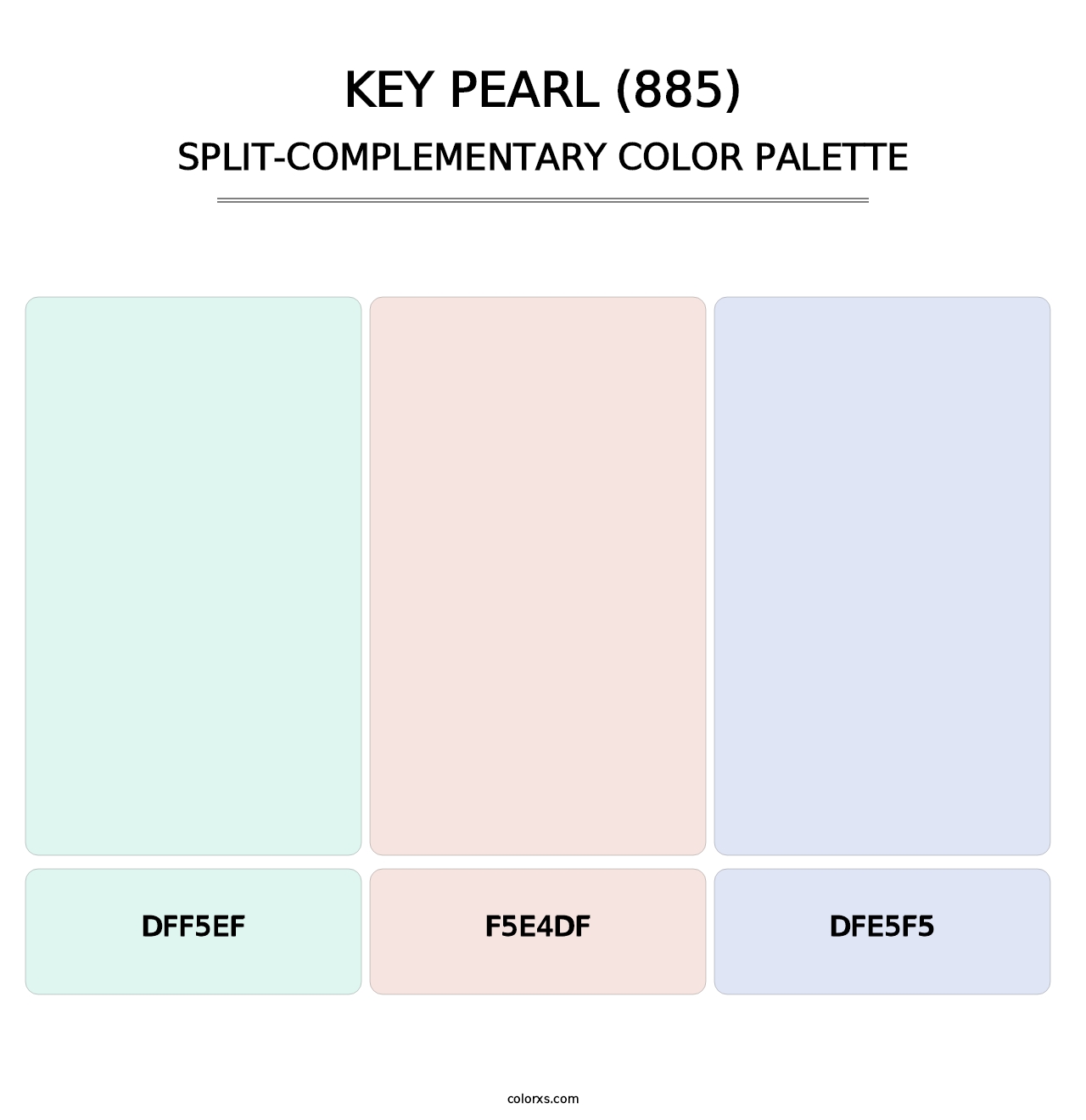 Key Pearl (885) - Split-Complementary Color Palette