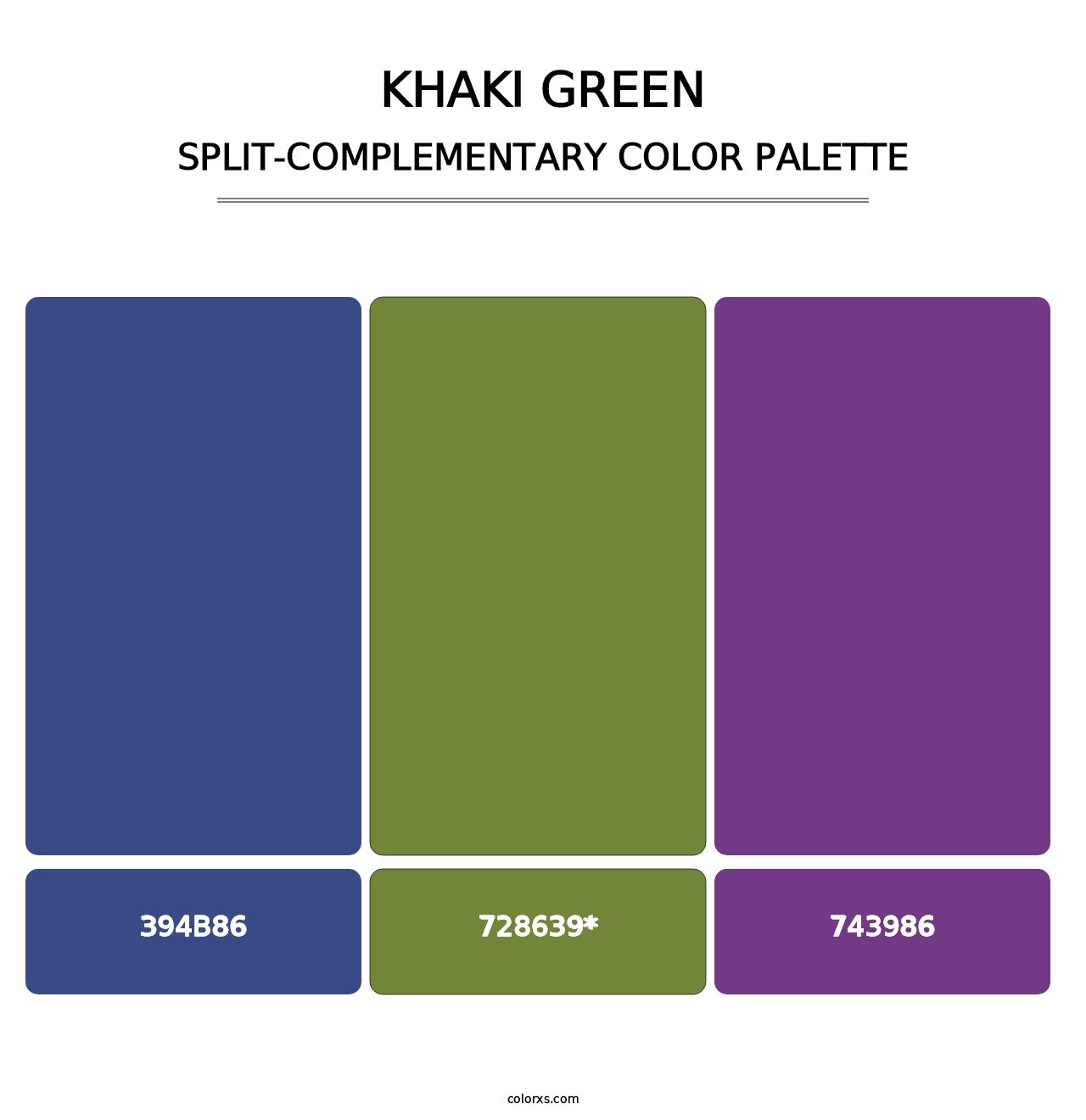 Khaki Green - Split-Complementary Color Palette