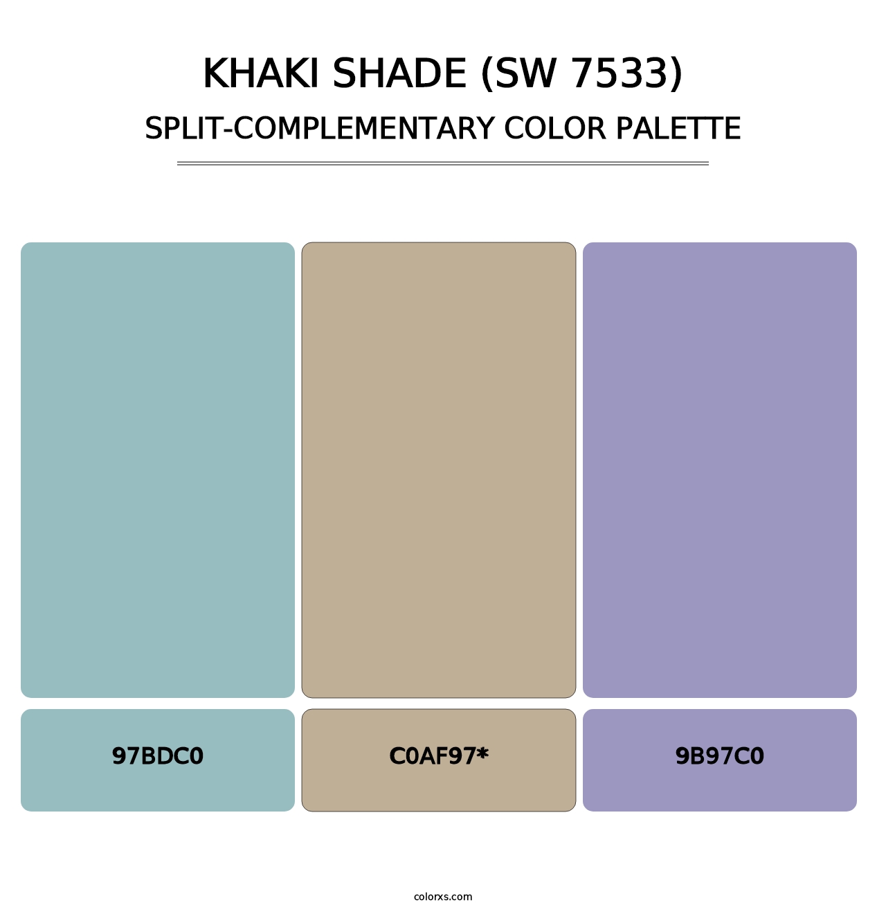 Khaki Shade (SW 7533) - Split-Complementary Color Palette