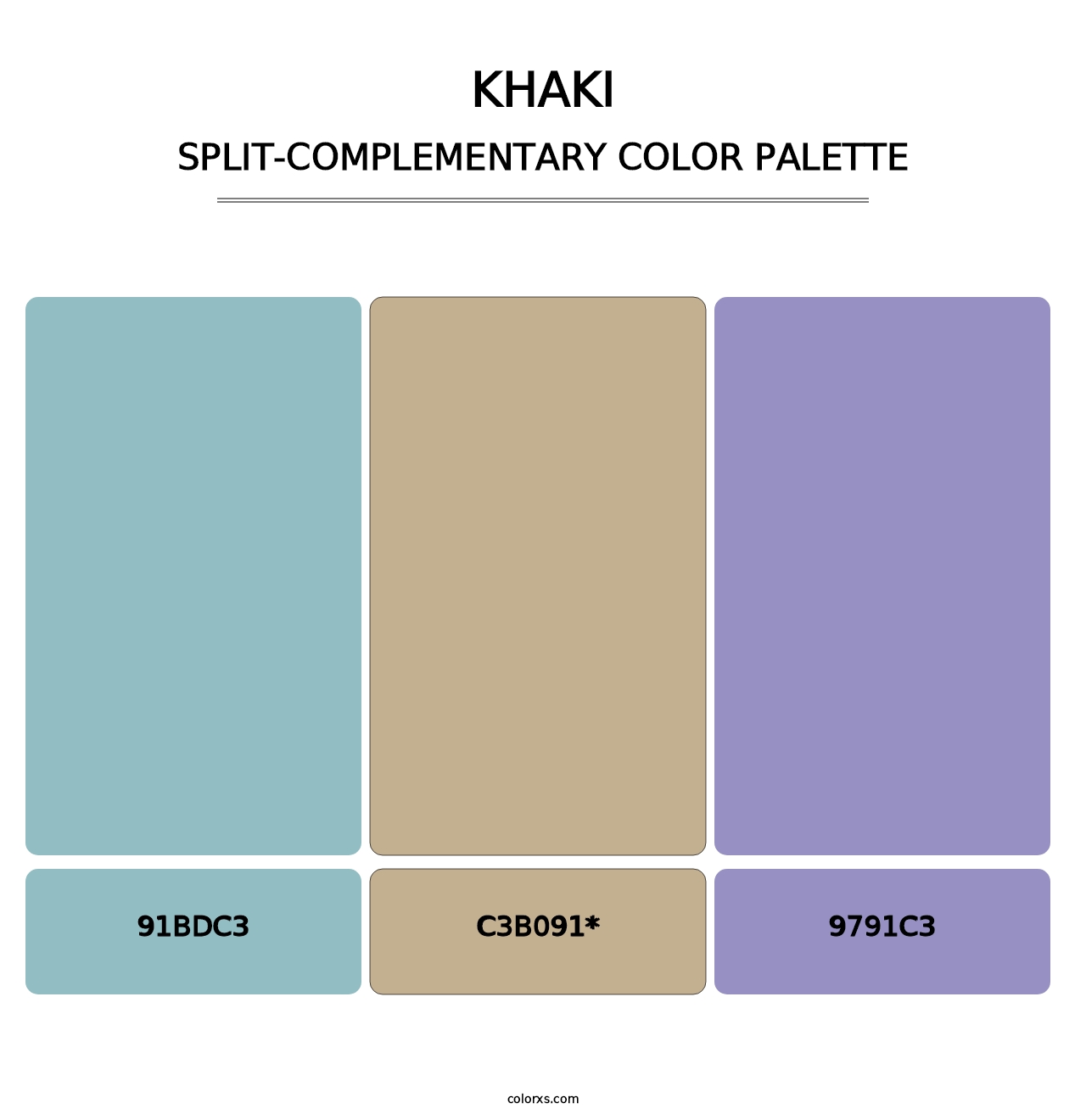 Khaki - Split-Complementary Color Palette