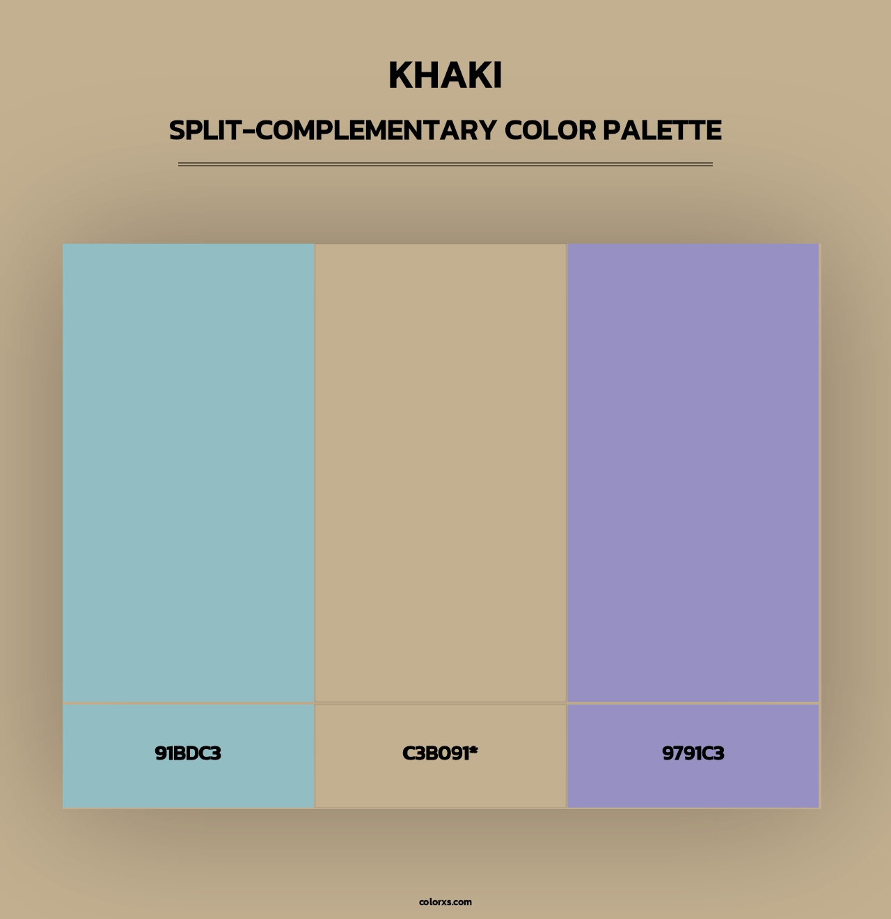 Khaki - Split-Complementary Color Palette