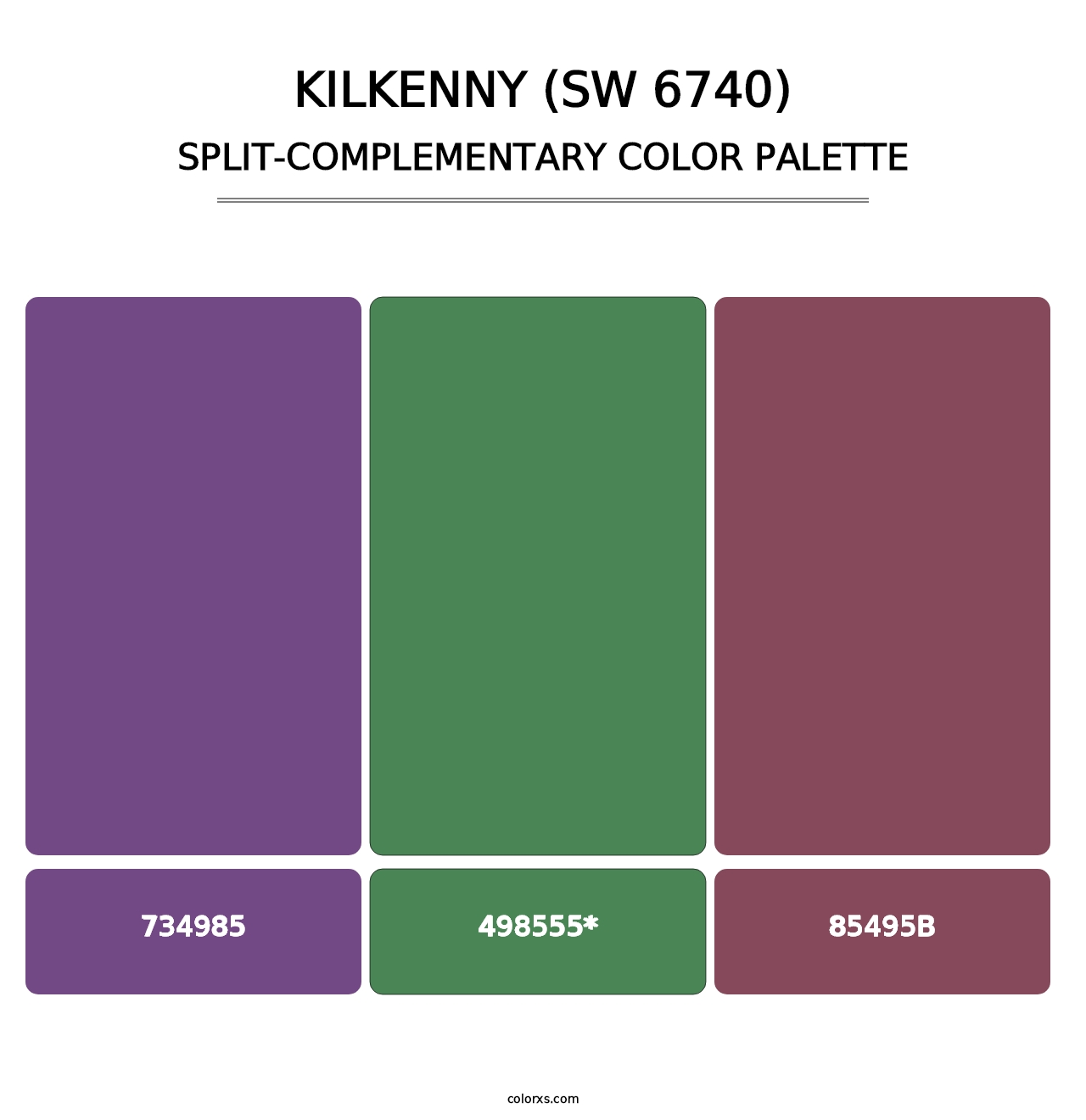 Kilkenny (SW 6740) - Split-Complementary Color Palette