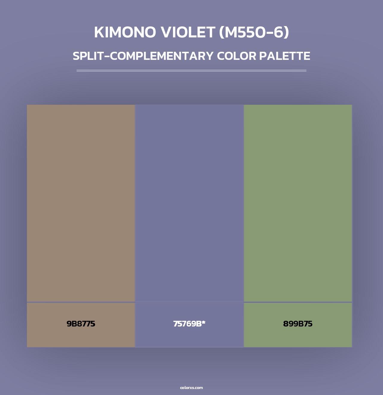 Kimono Violet (M550-6) - Split-Complementary Color Palette