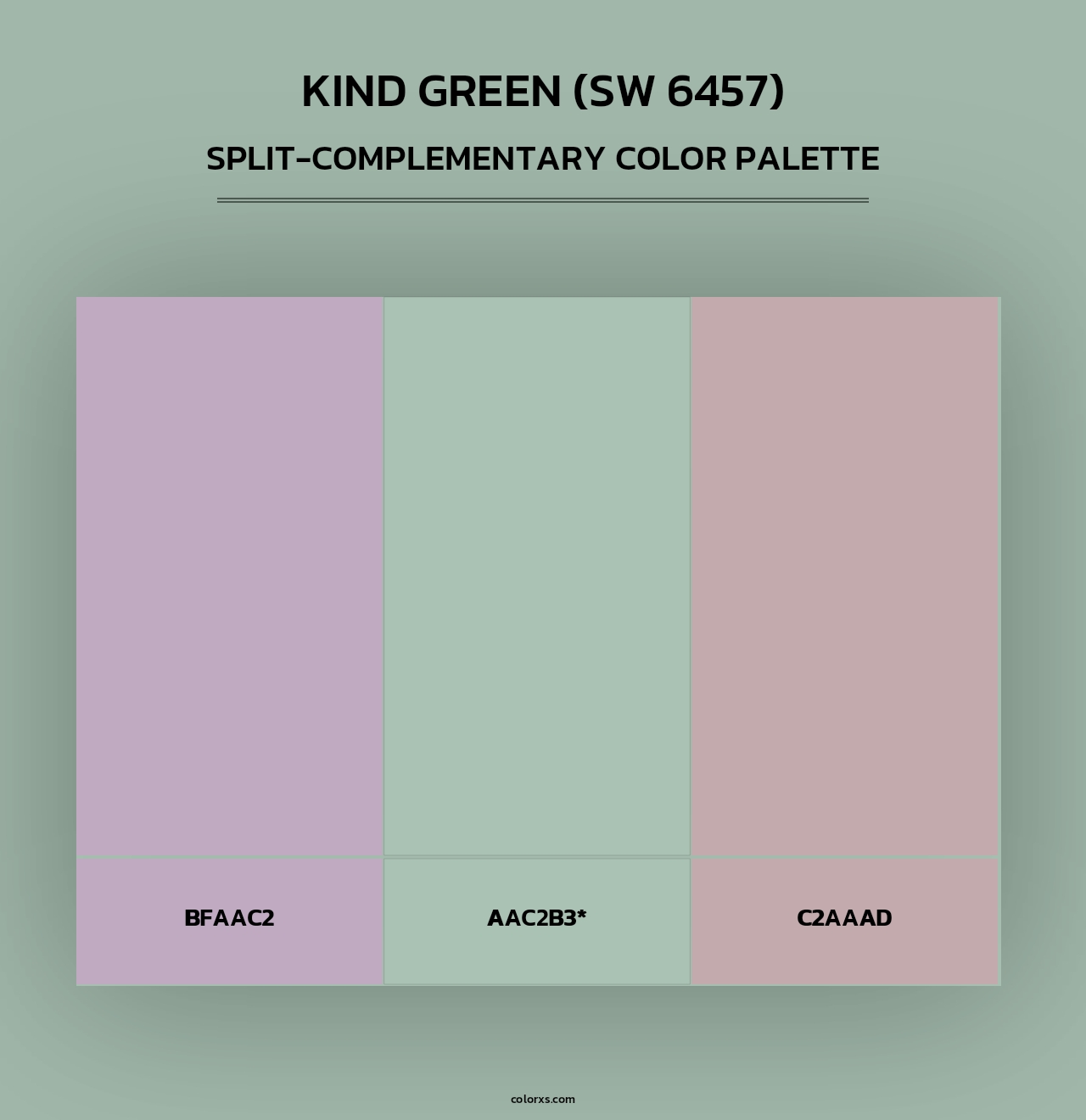 Kind Green (SW 6457) - Split-Complementary Color Palette
