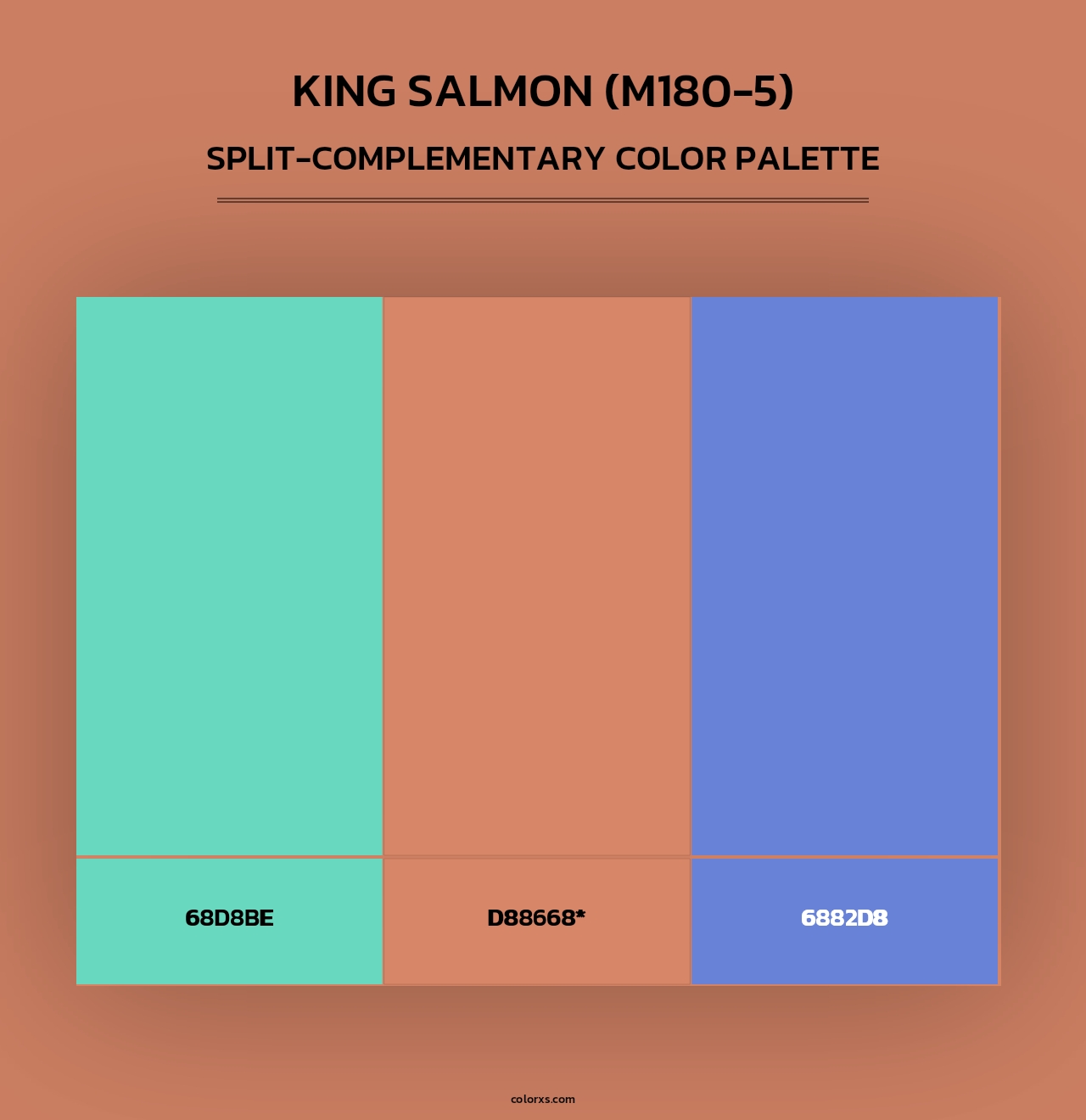 King Salmon (M180-5) - Split-Complementary Color Palette