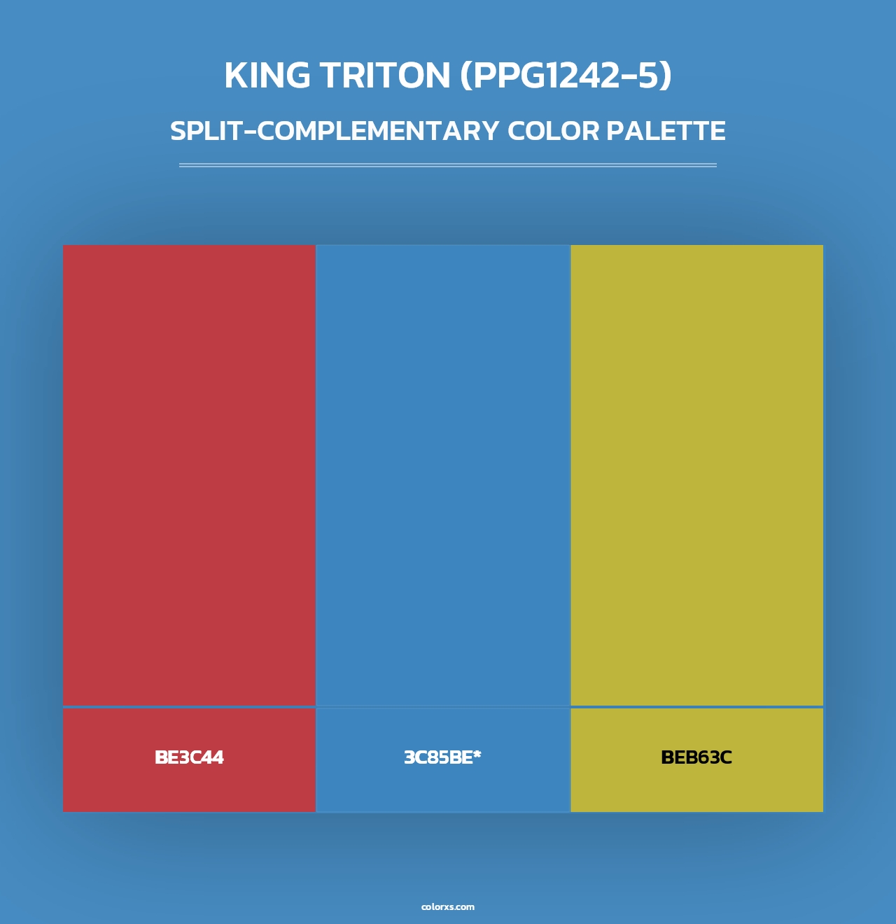 King Triton (PPG1242-5) - Split-Complementary Color Palette