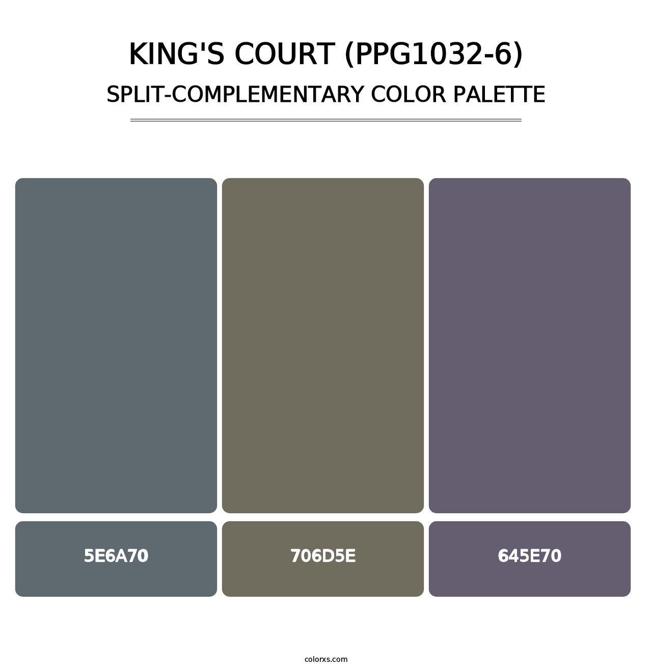 King's Court (PPG1032-6) - Split-Complementary Color Palette