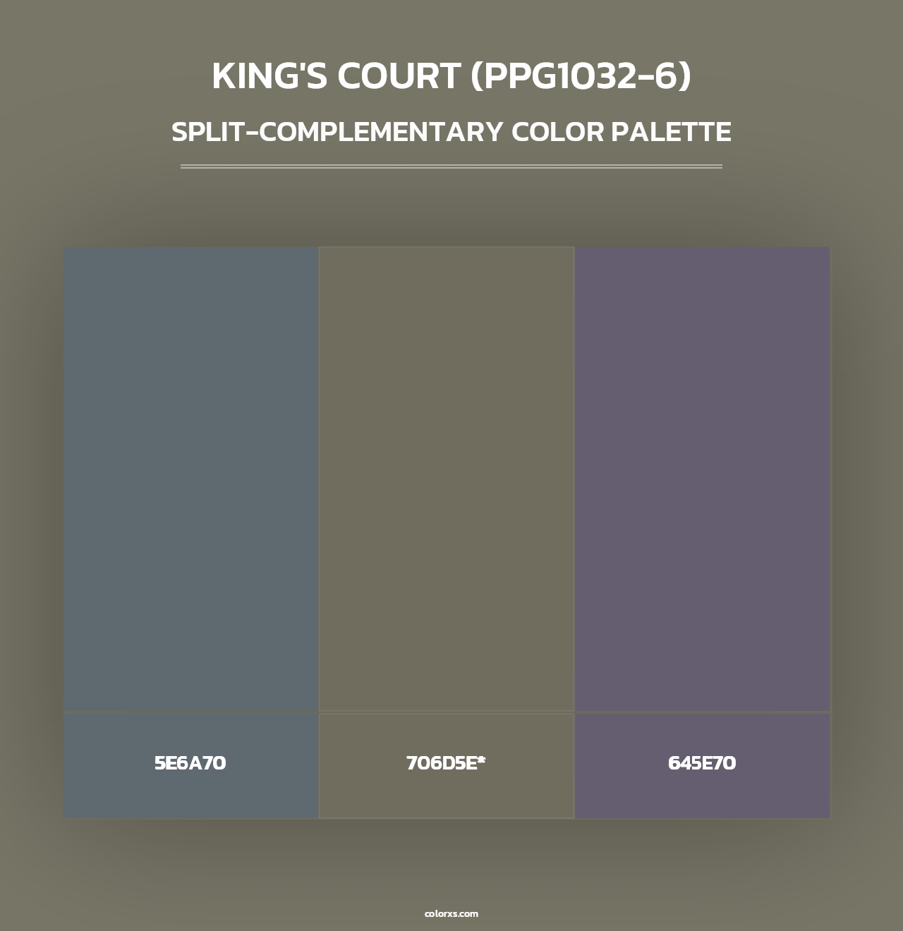 King's Court (PPG1032-6) - Split-Complementary Color Palette