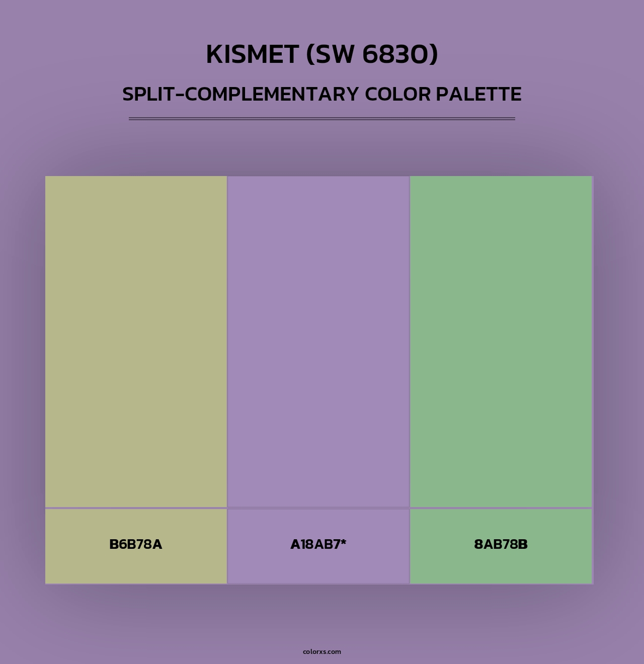 Kismet (SW 6830) - Split-Complementary Color Palette