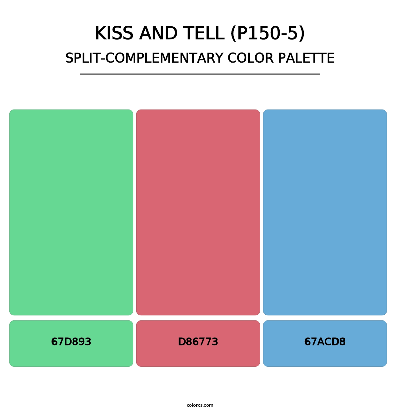Kiss And Tell (P150-5) - Split-Complementary Color Palette