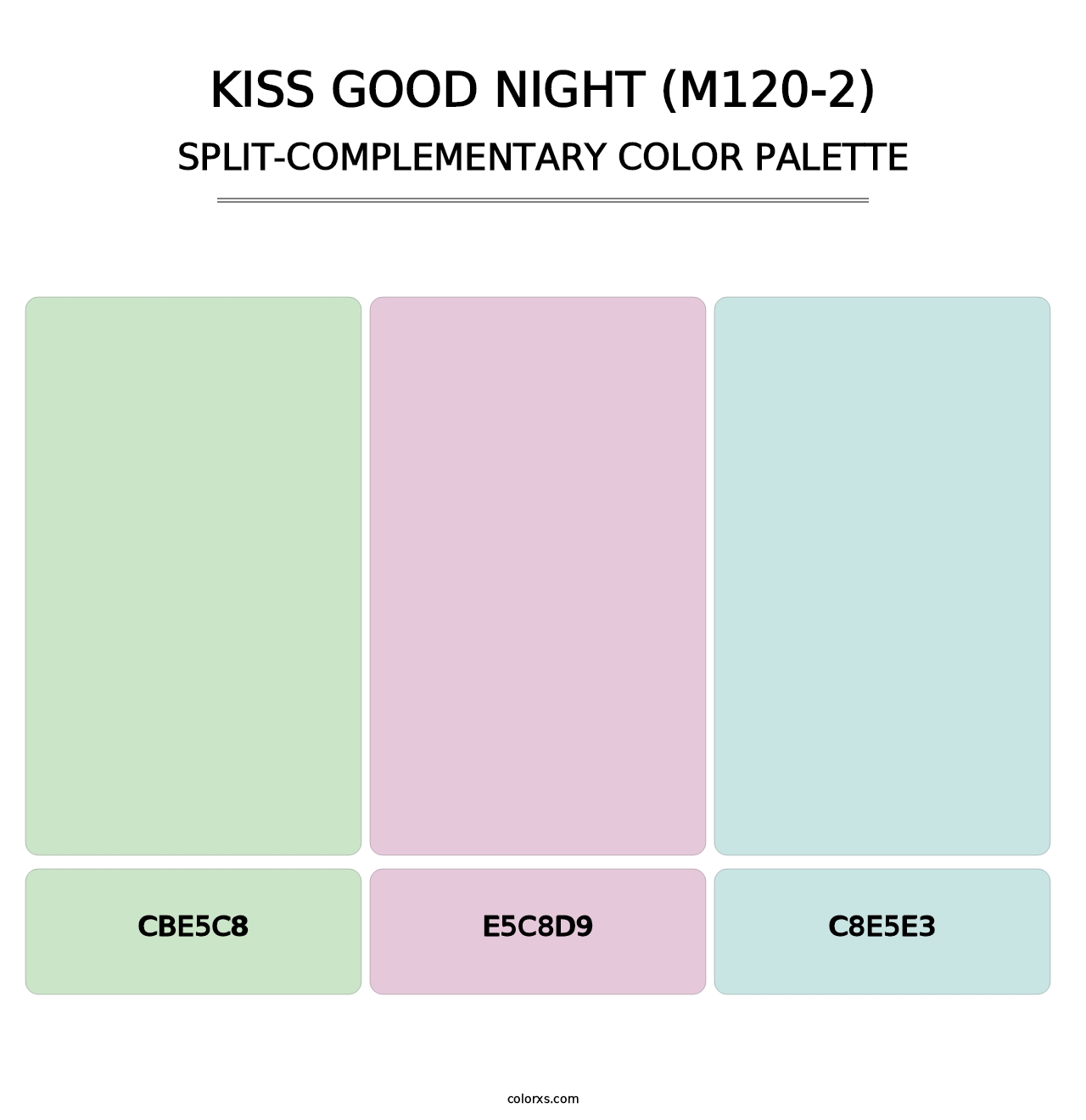 Kiss Good Night (M120-2) - Split-Complementary Color Palette