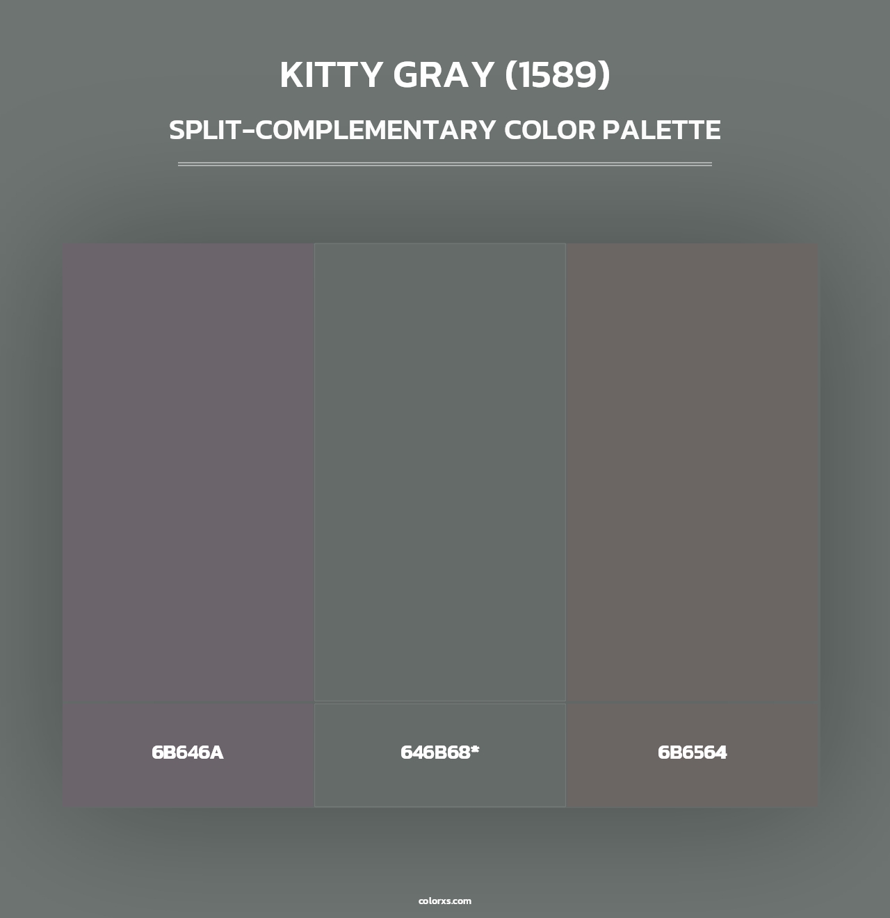 Kitty Gray (1589) - Split-Complementary Color Palette