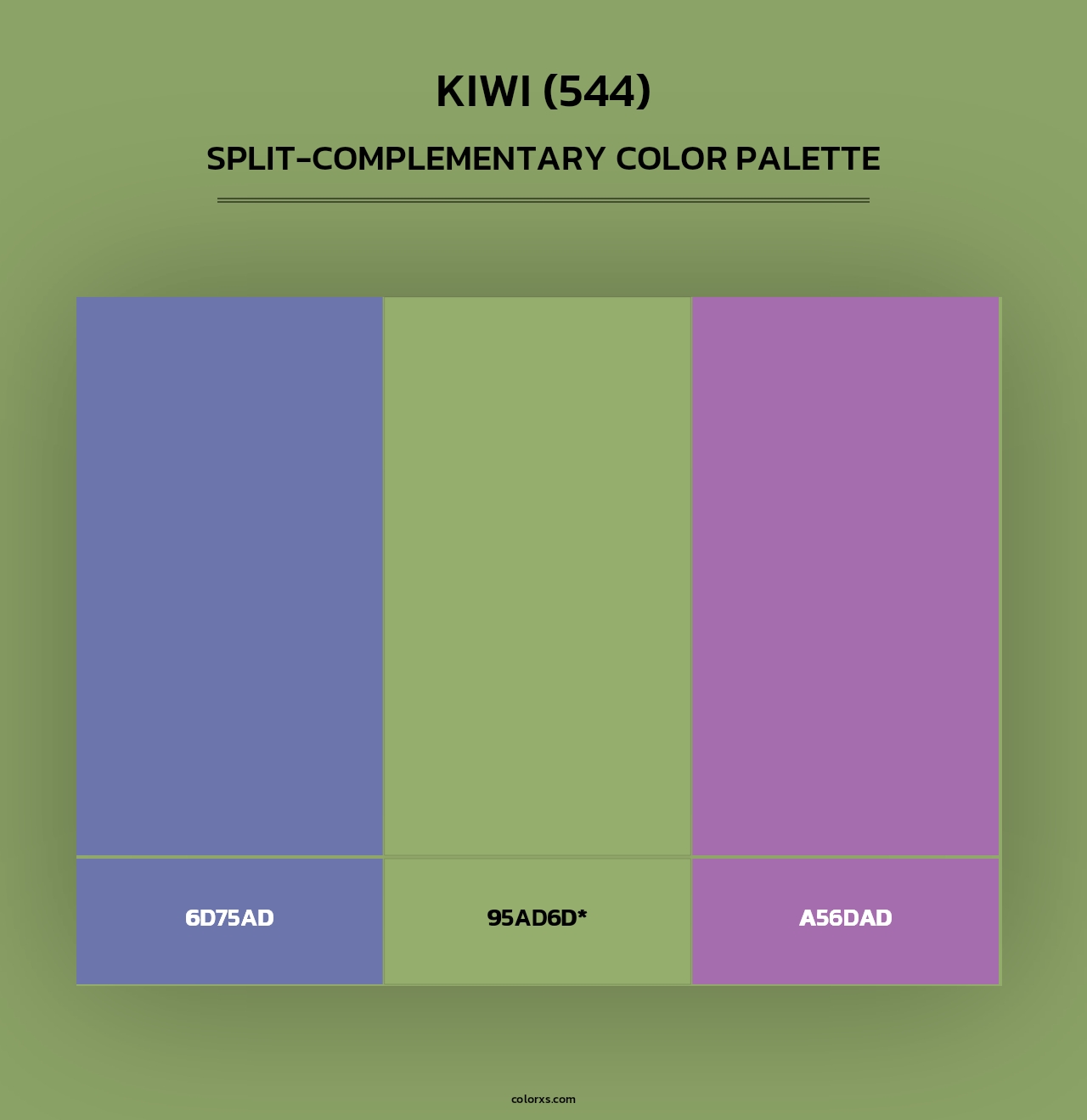 Kiwi (544) - Split-Complementary Color Palette