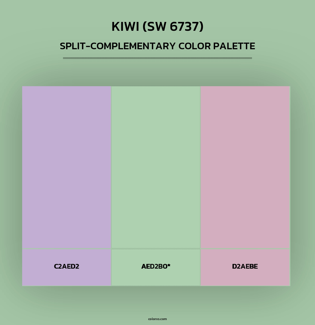 Kiwi (SW 6737) - Split-Complementary Color Palette