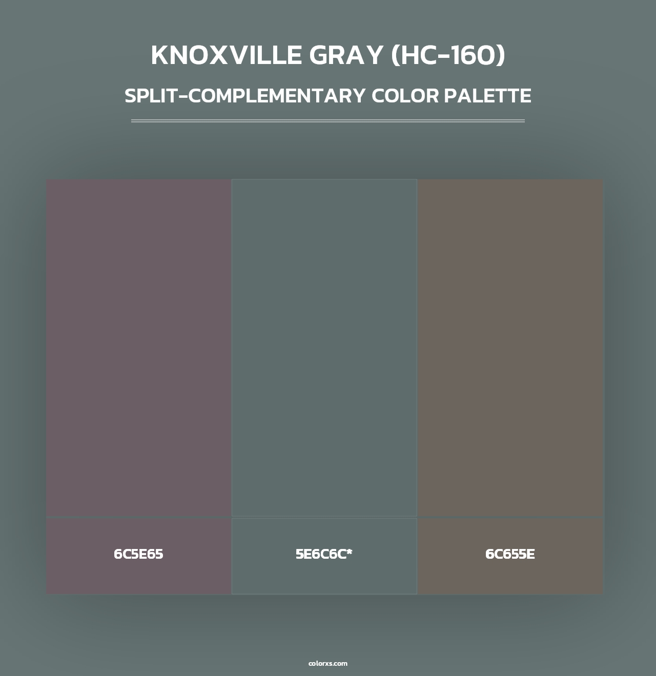 Knoxville Gray (HC-160) - Split-Complementary Color Palette