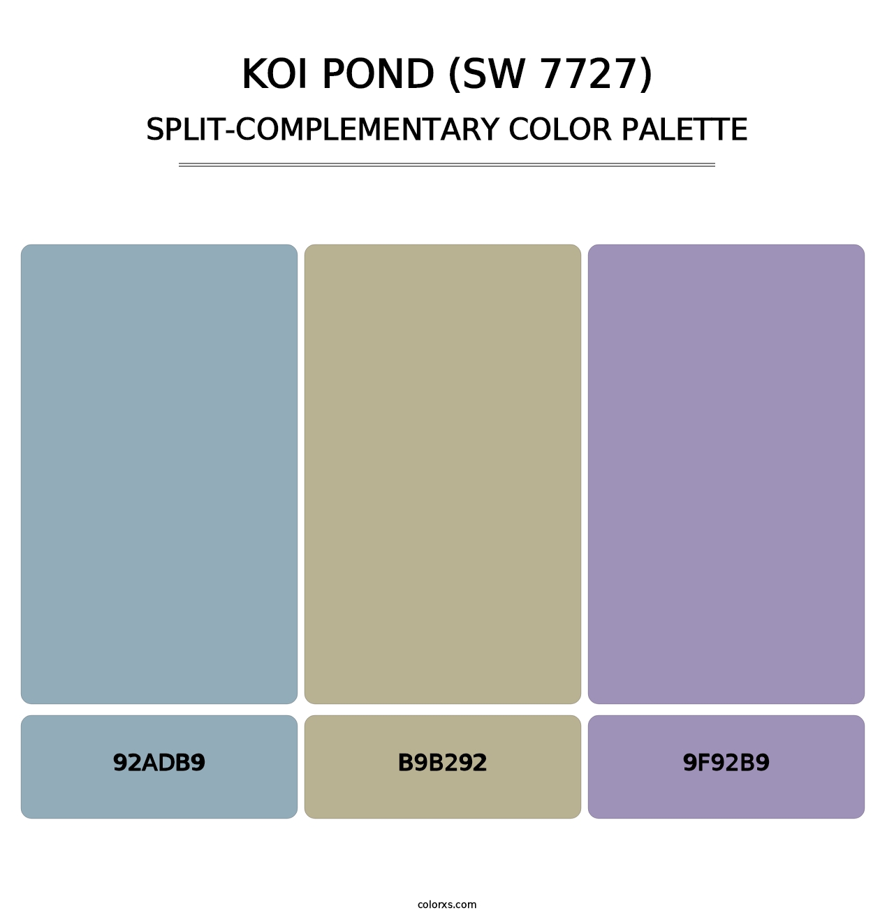 Koi Pond (SW 7727) - Split-Complementary Color Palette