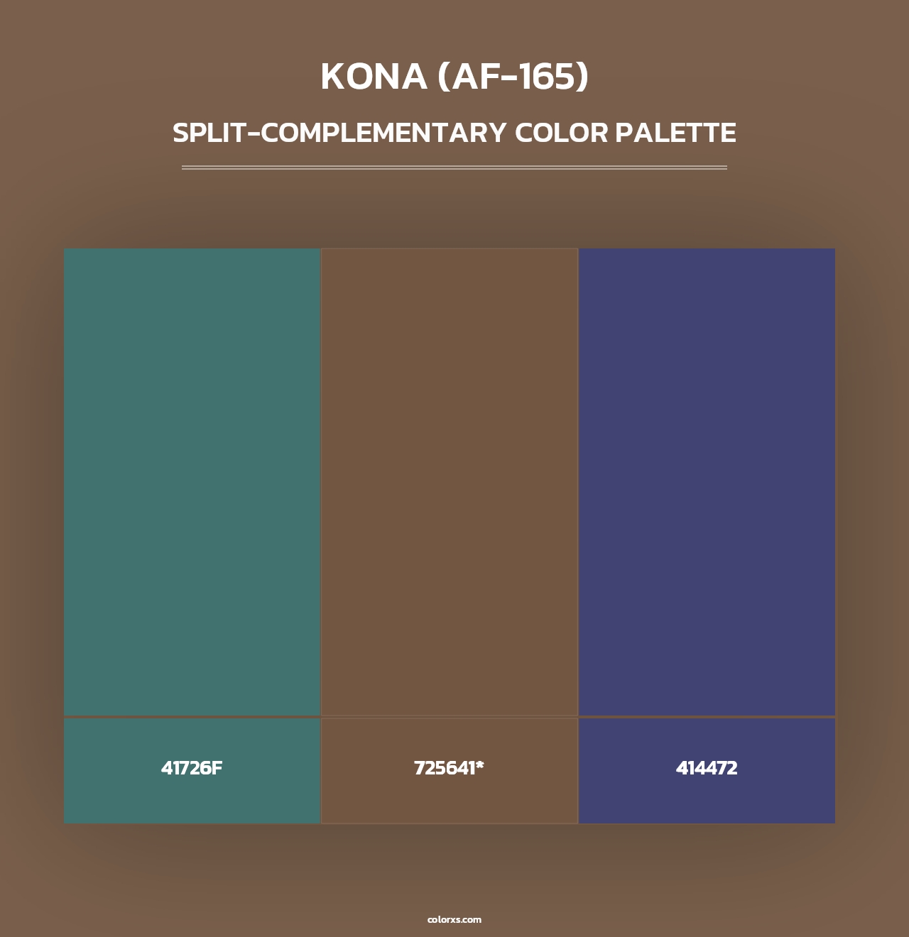 Kona (AF-165) - Split-Complementary Color Palette