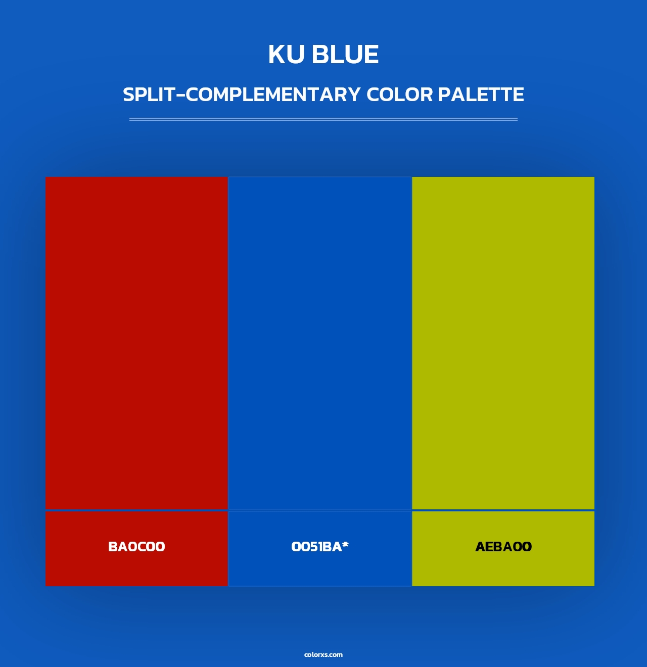 KU Blue - Split-Complementary Color Palette