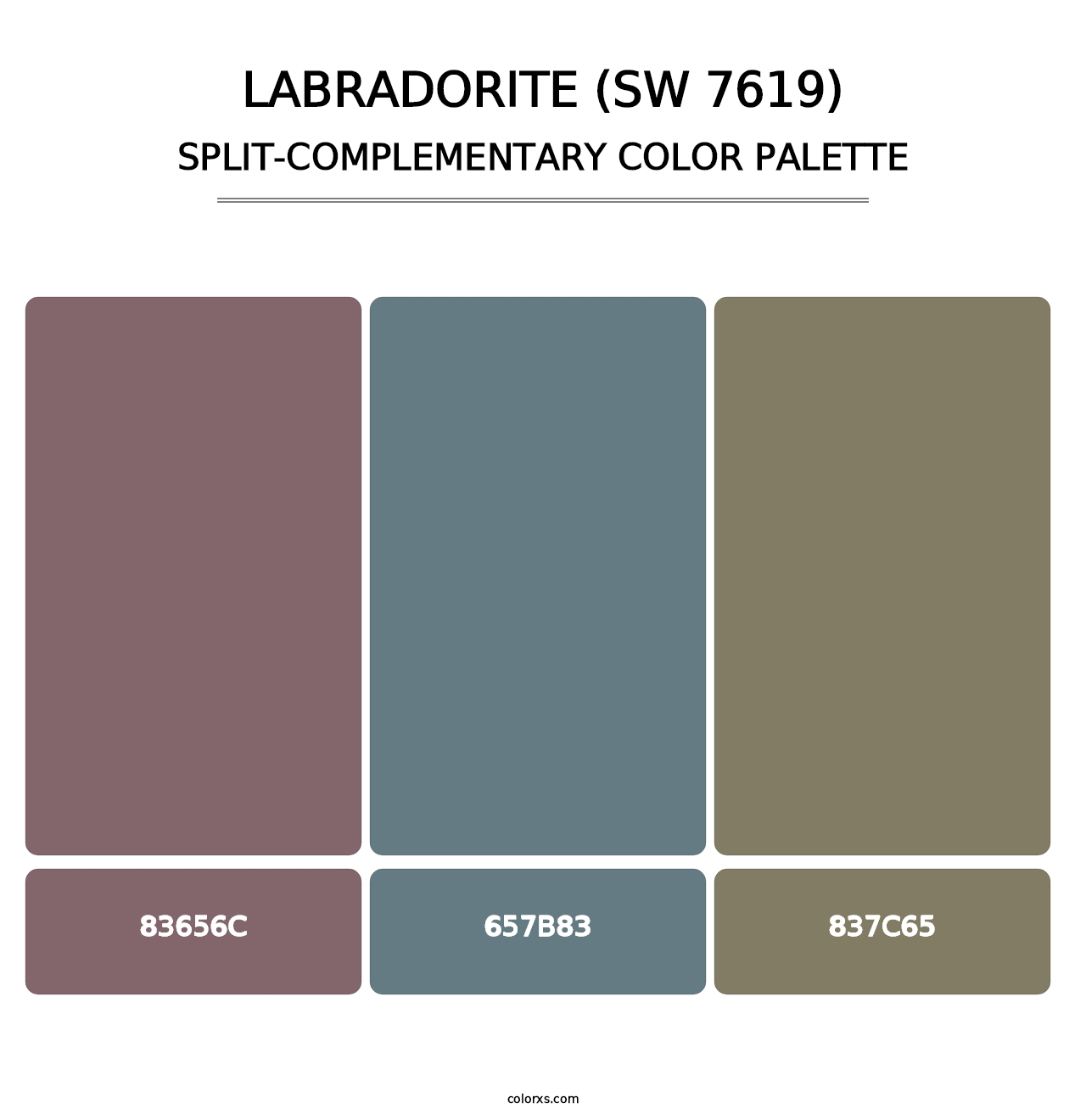 Labradorite (SW 7619) - Split-Complementary Color Palette