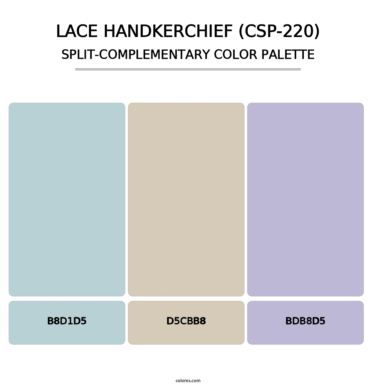 Lace Handkerchief (CSP-220) - Split-Complementary Color Palette