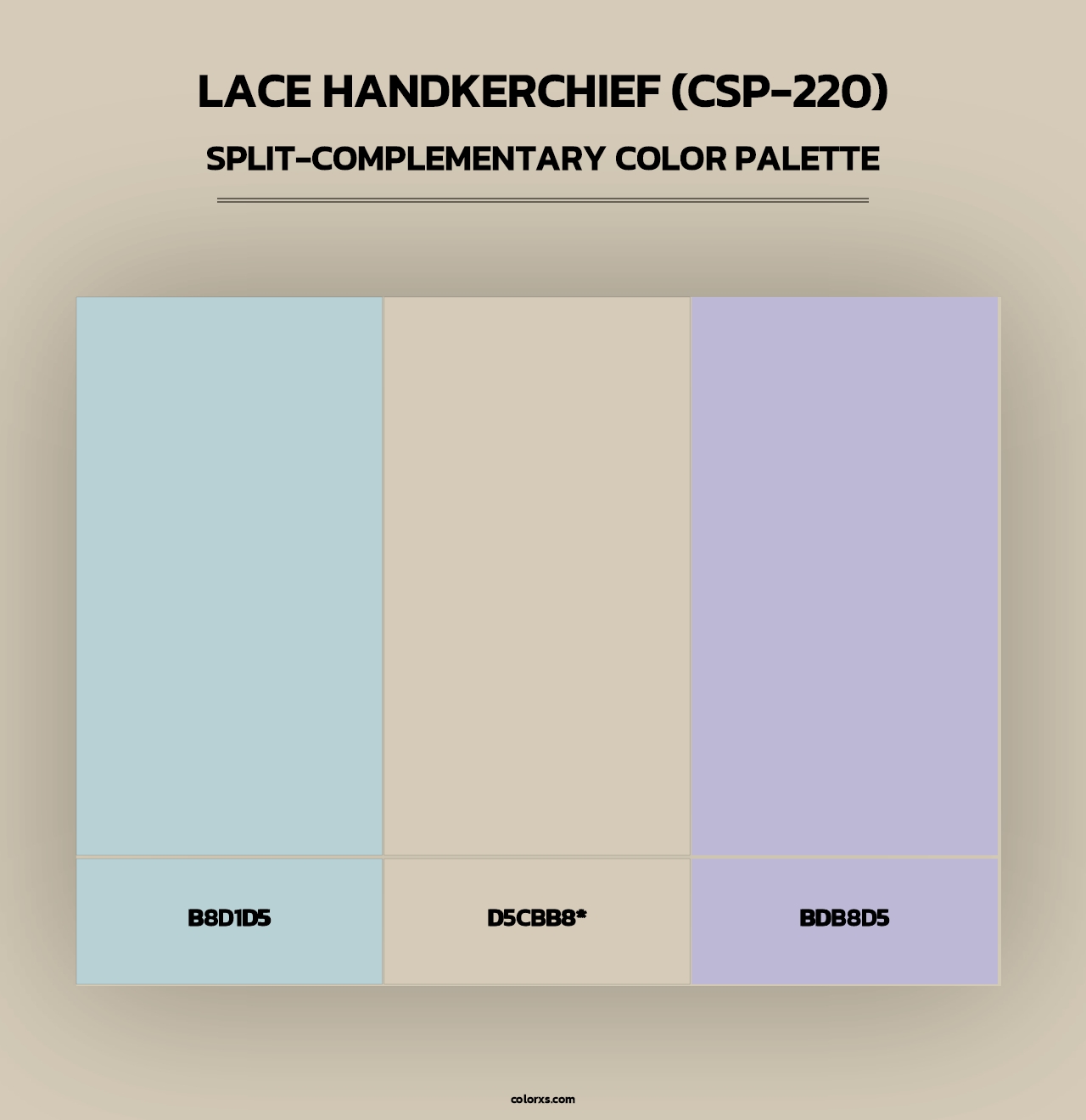 Lace Handkerchief (CSP-220) - Split-Complementary Color Palette