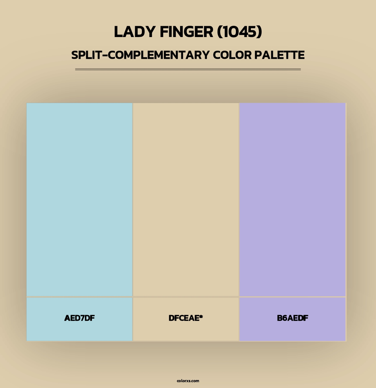 Lady Finger (1045) - Split-Complementary Color Palette