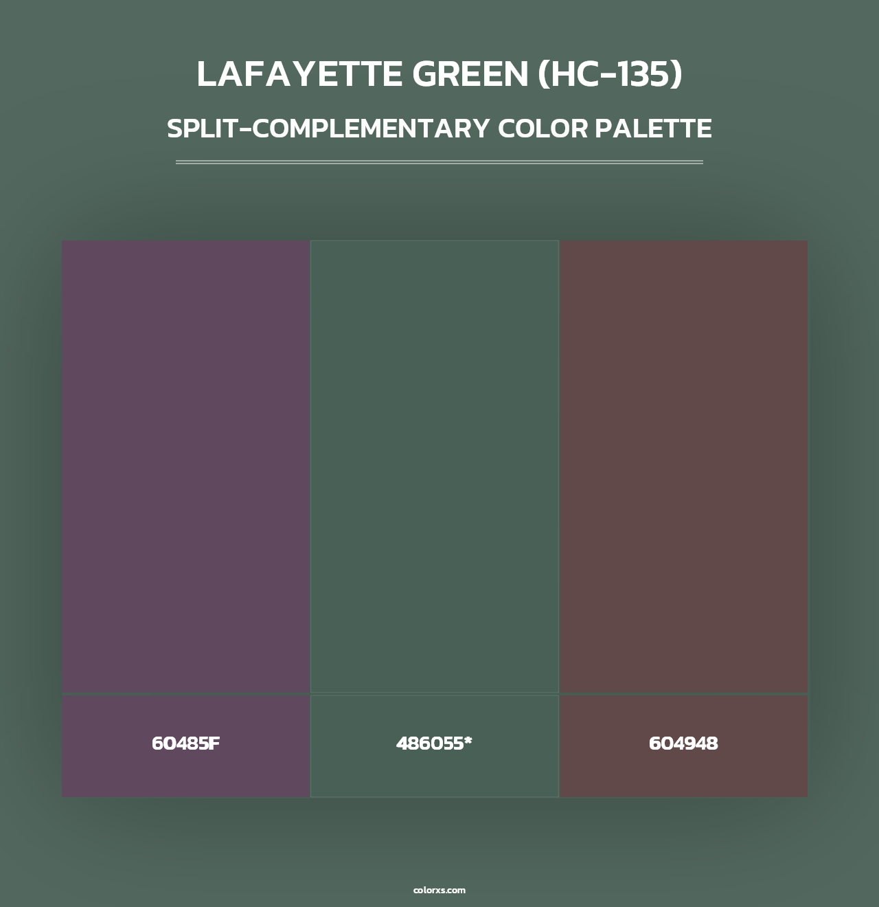 Lafayette Green (HC-135) - Split-Complementary Color Palette