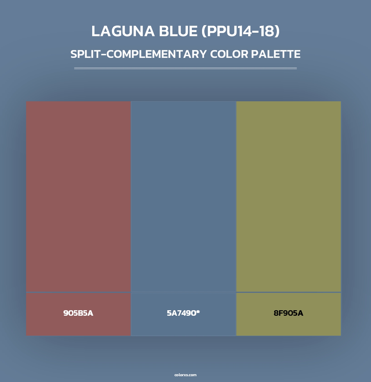 Laguna Blue (PPU14-18) - Split-Complementary Color Palette
