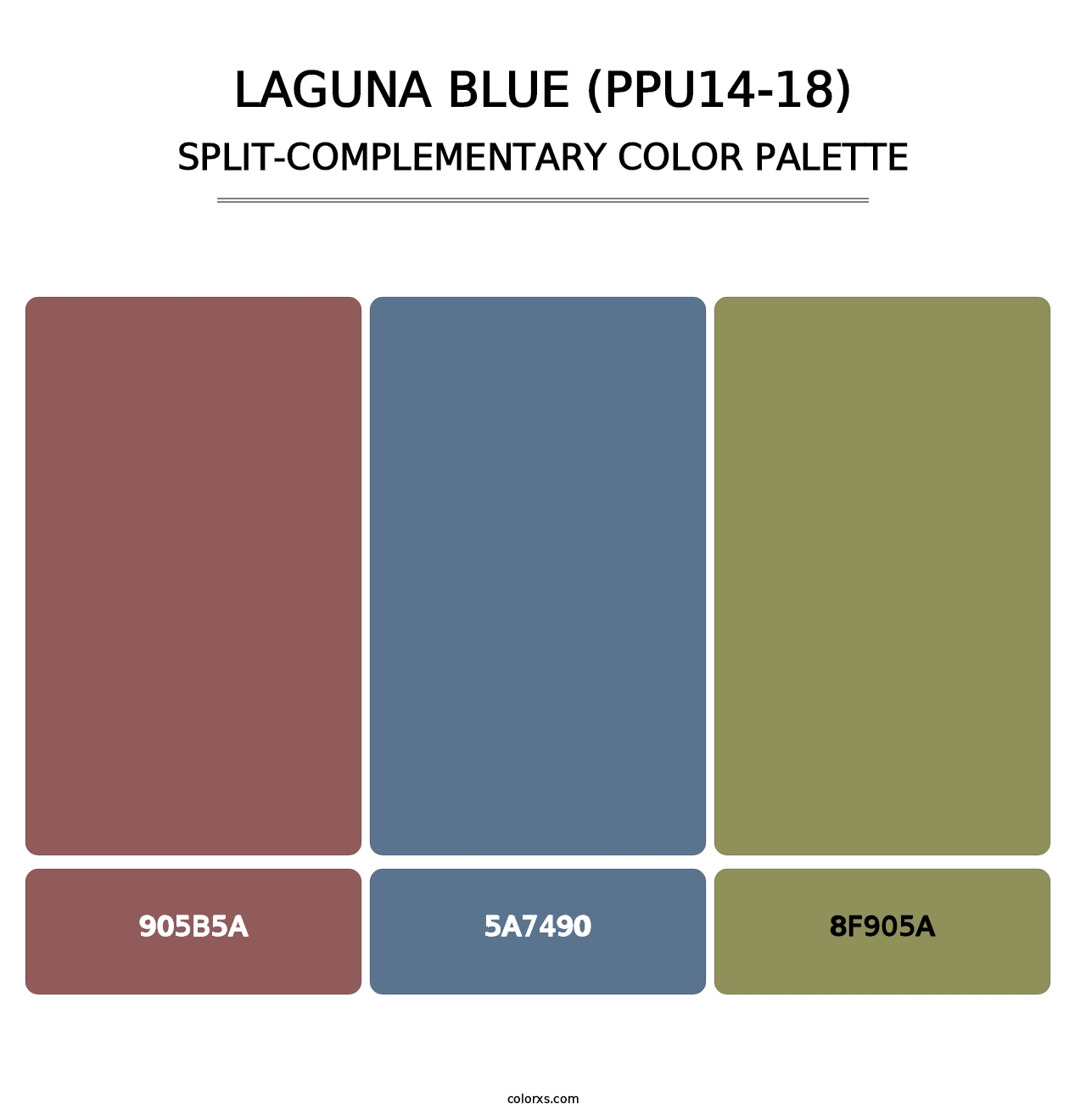 Laguna Blue (PPU14-18) - Split-Complementary Color Palette